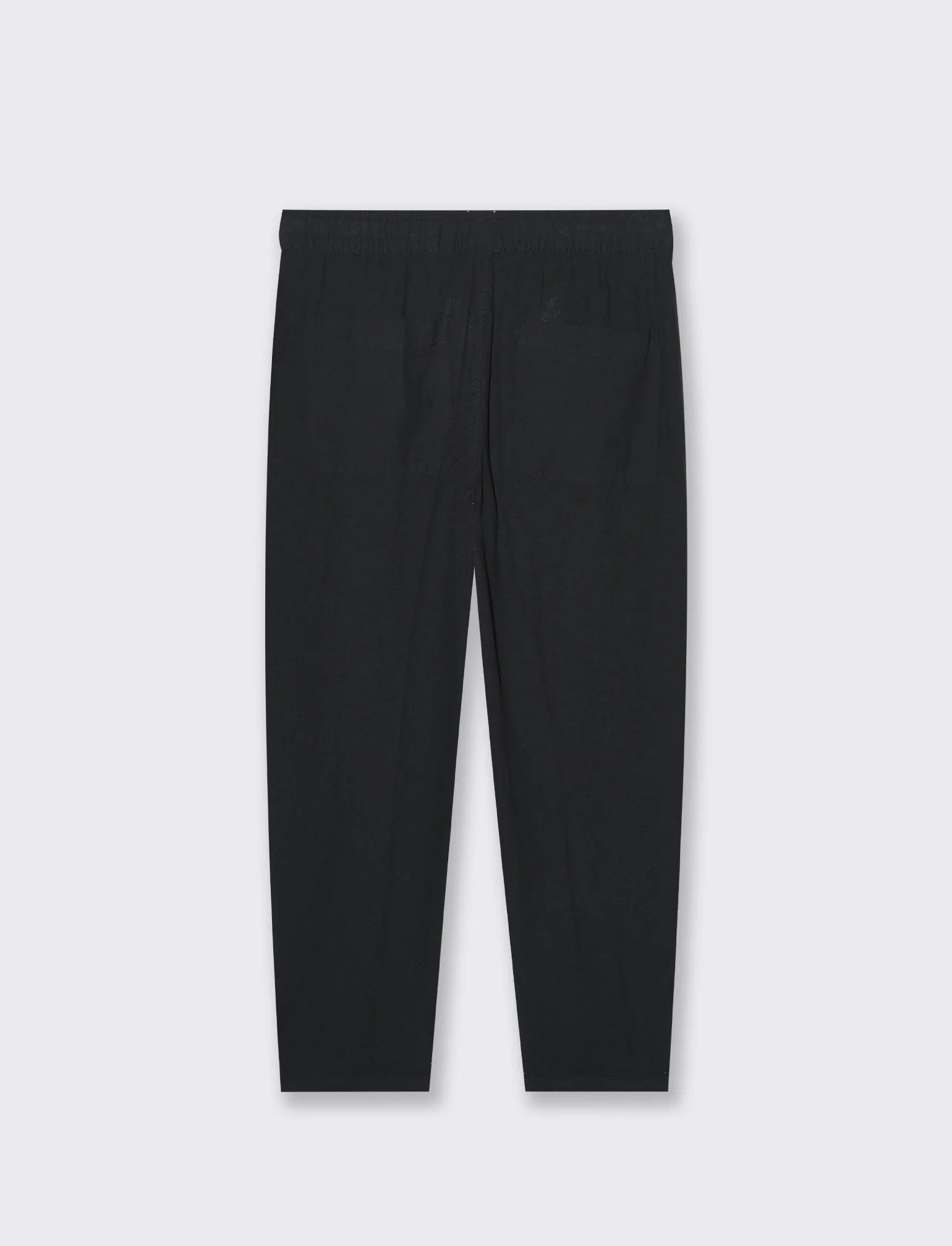 Pantaloni jogger in tessuto misto lino da uomo - Nero - Image 2