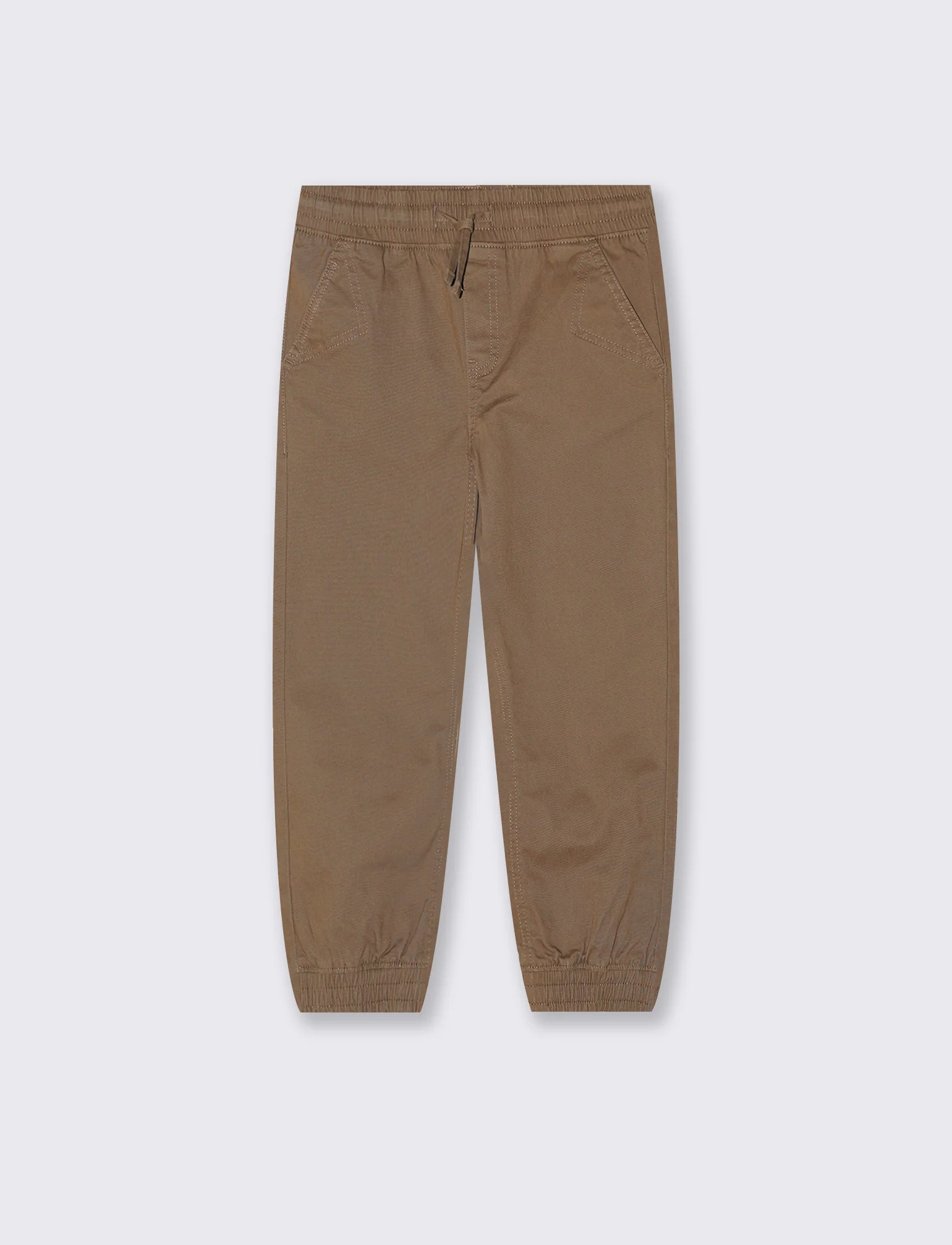 Pantaloni jogger in twill di cotone - Marrone chiaro