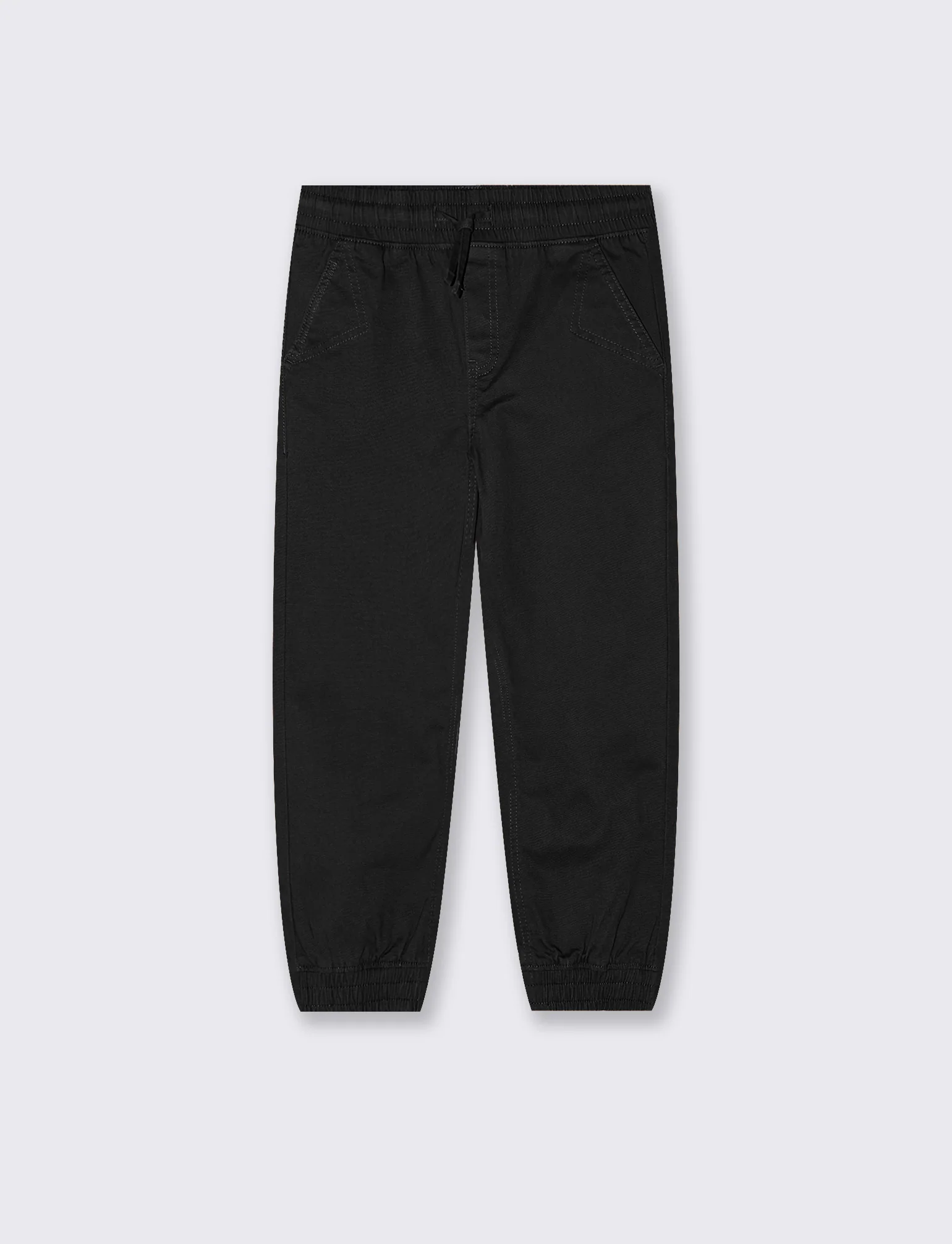 Pantaloni jogger in twill di cotone - Nero