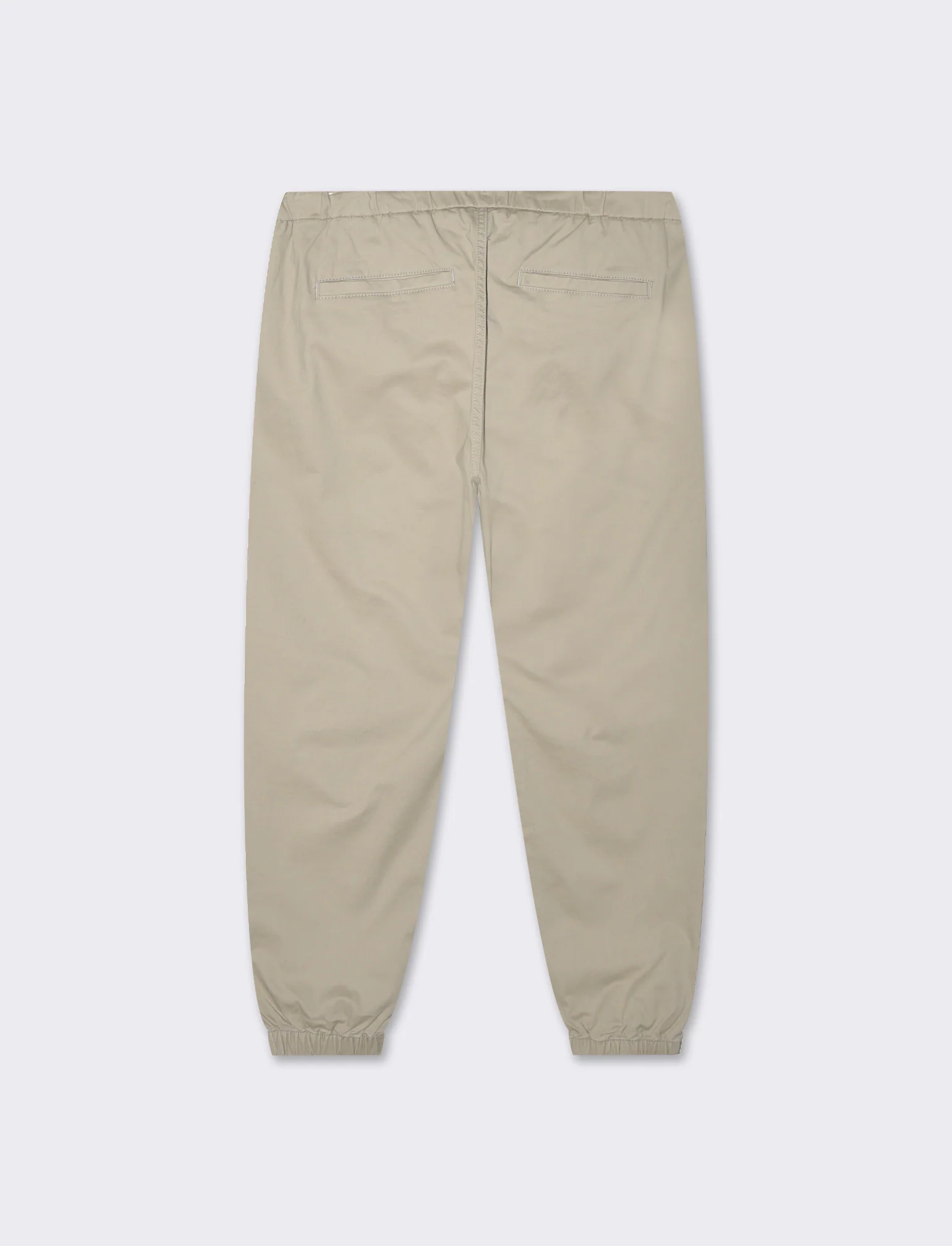 Pantaloni jogger in twill elasticizzato da uomo - Beige - Image 5
