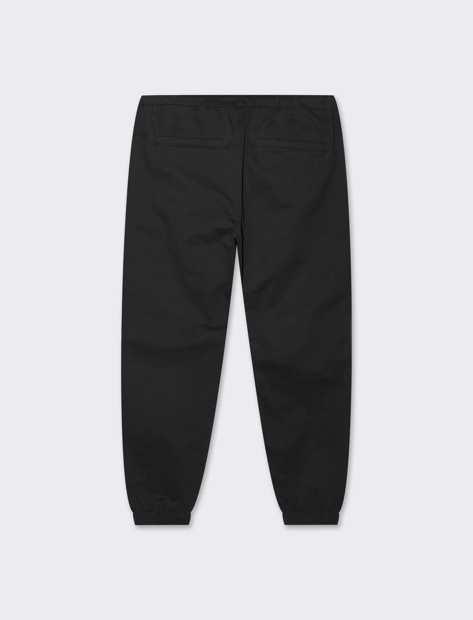 Pantaloni jogger in twill elasticizzato da uomo - Nero - Image 2