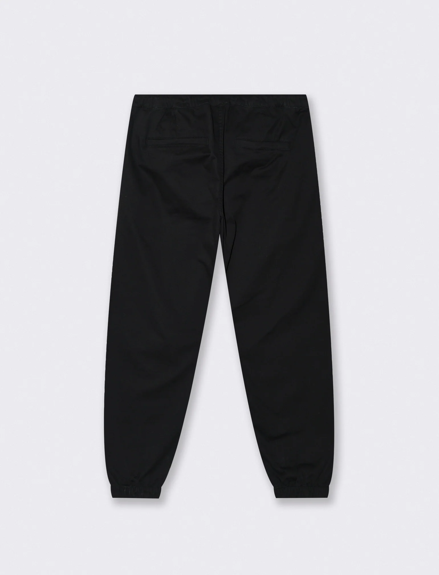 Pantaloni jogger in twill elasticizzato - Nero - Image 2