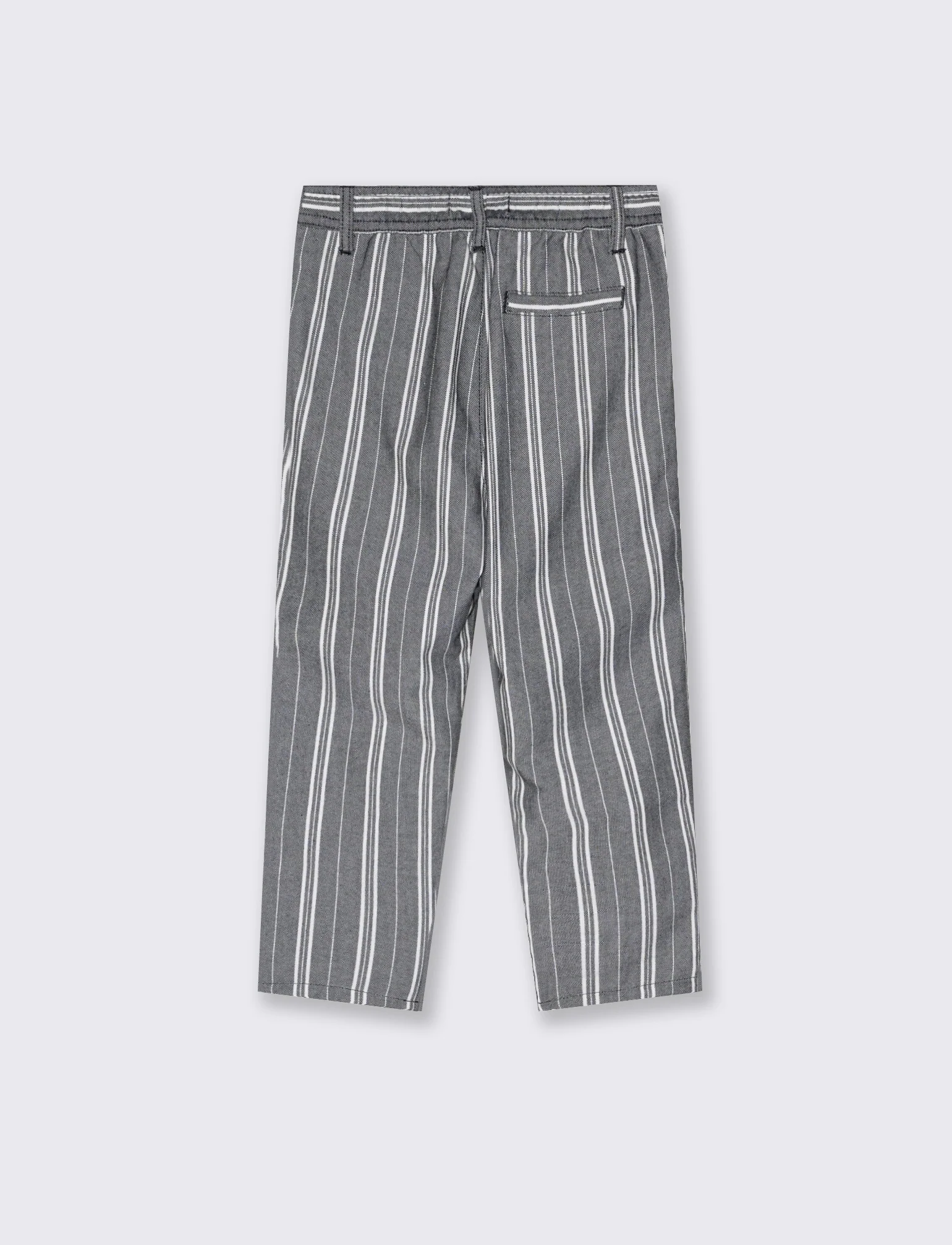 Pantaloni jogger rigati in cotone e lino - Righe - Image 5