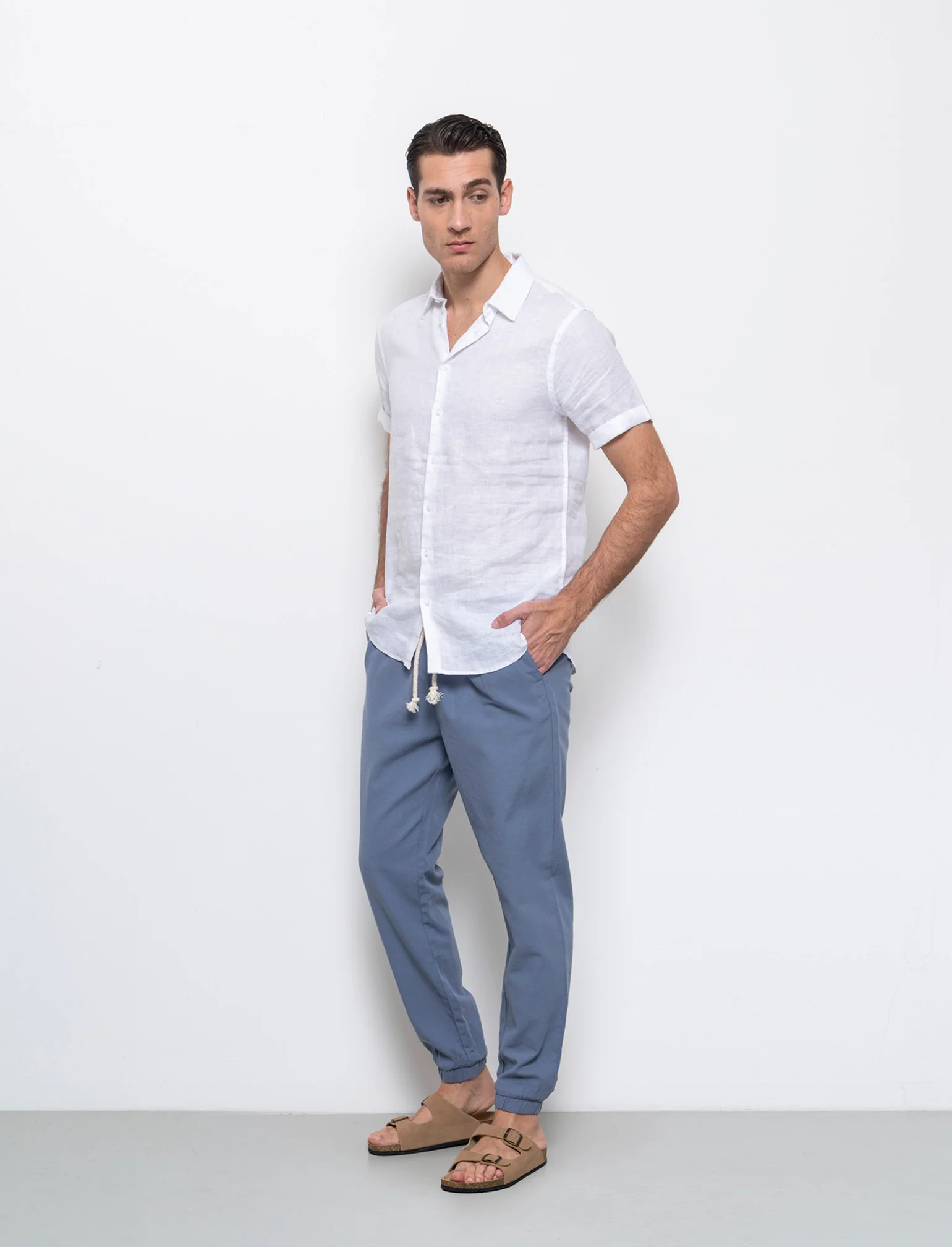 Pantaloni jogger tessuto strutturato da uomo - CARTA DA ZUCCHERO - Image 3