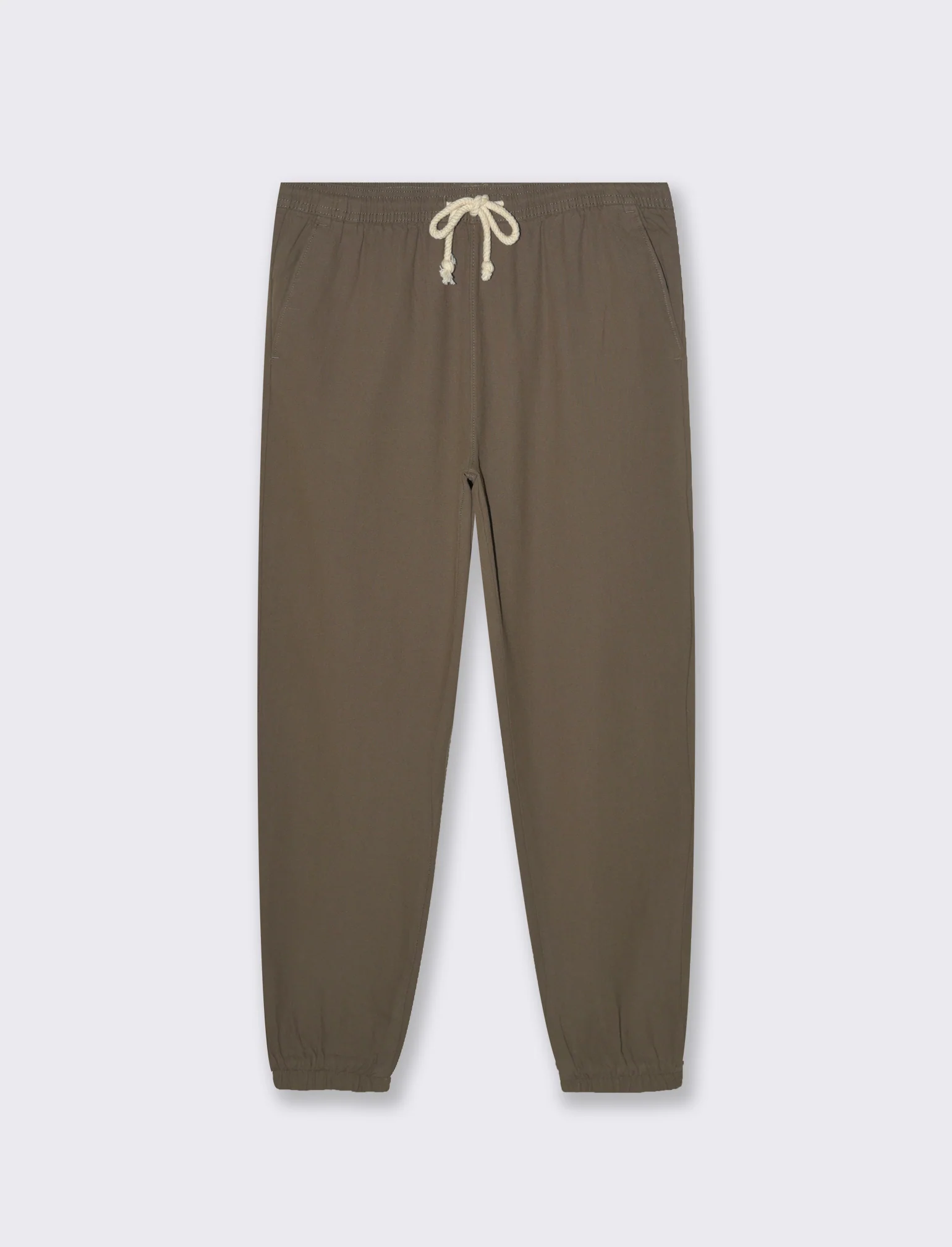 Pantaloni jogger tessuto strutturato da uomo - Verde kaki - Image 4