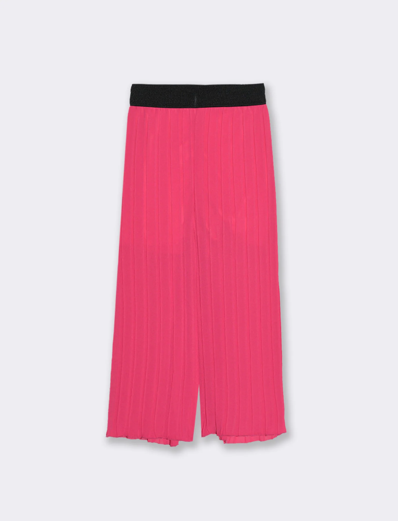 Pantaloni leggeri effetto plissé. - Fuxia