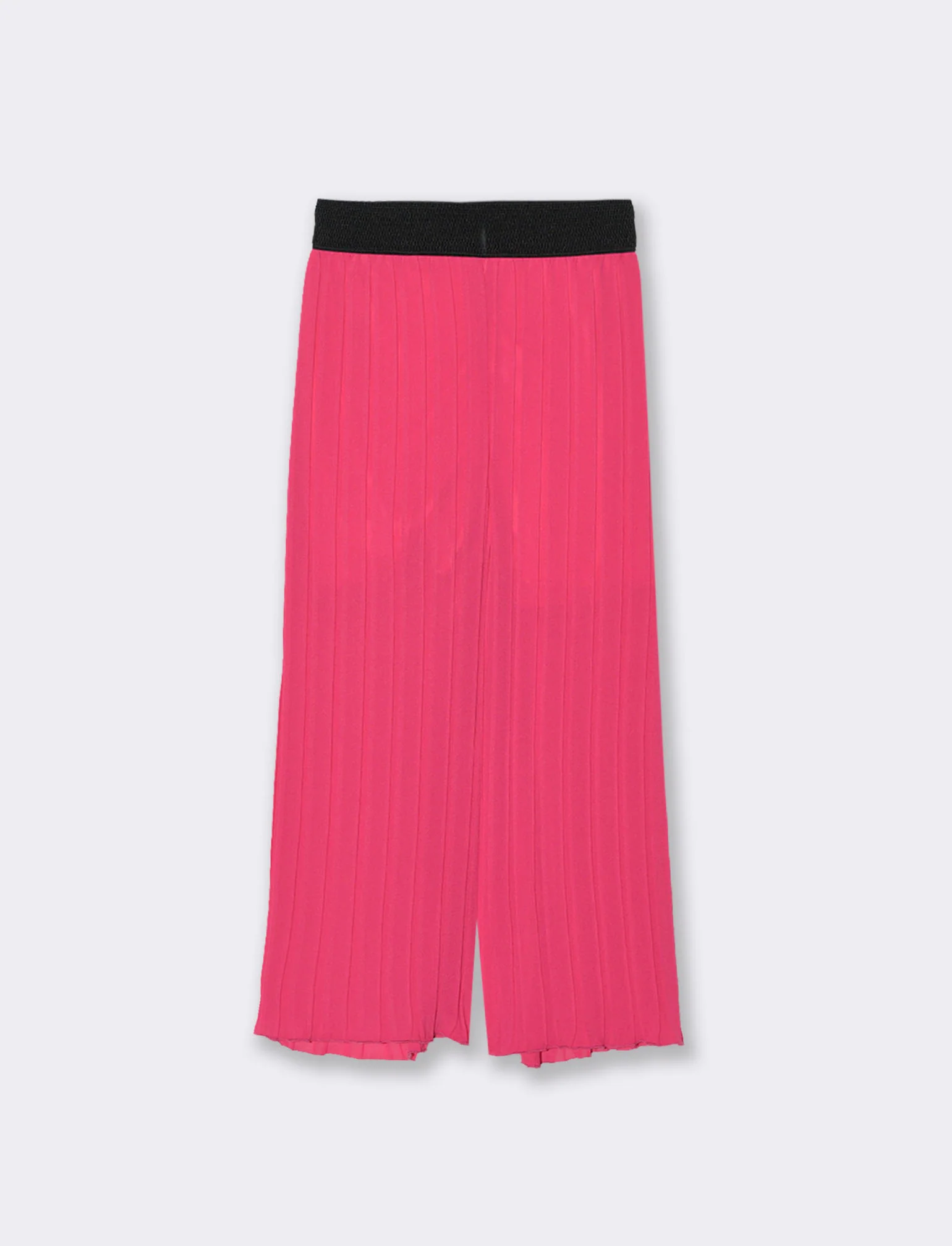 Pantaloni leggeri effetto plissé. - Fuxia - Image 2