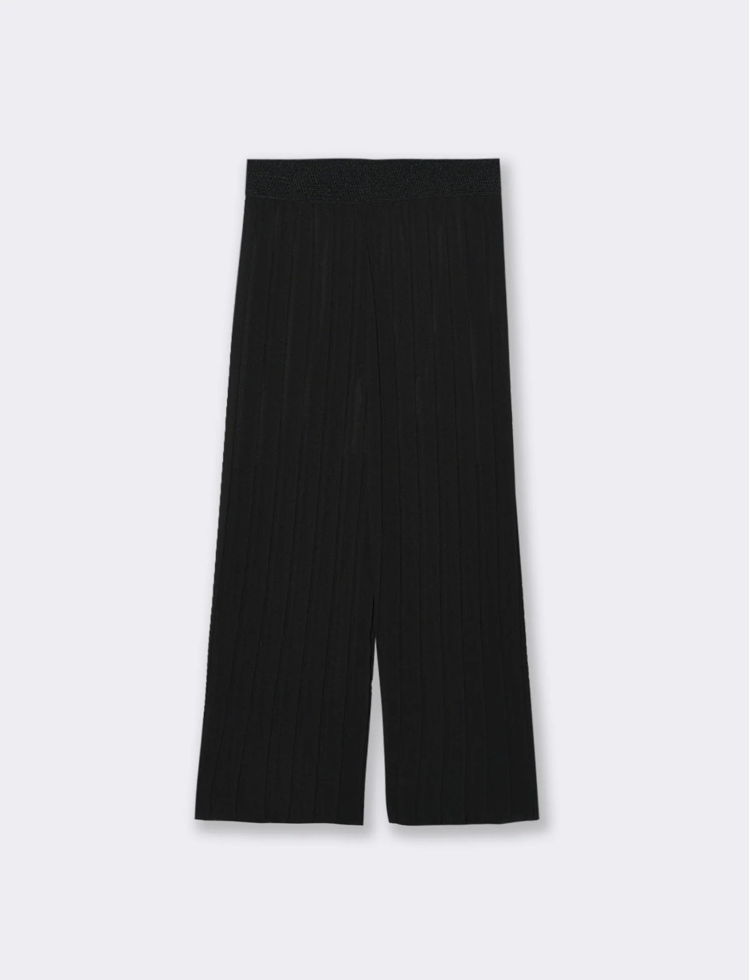 Pantaloni leggeri effetto plissé. - Nero