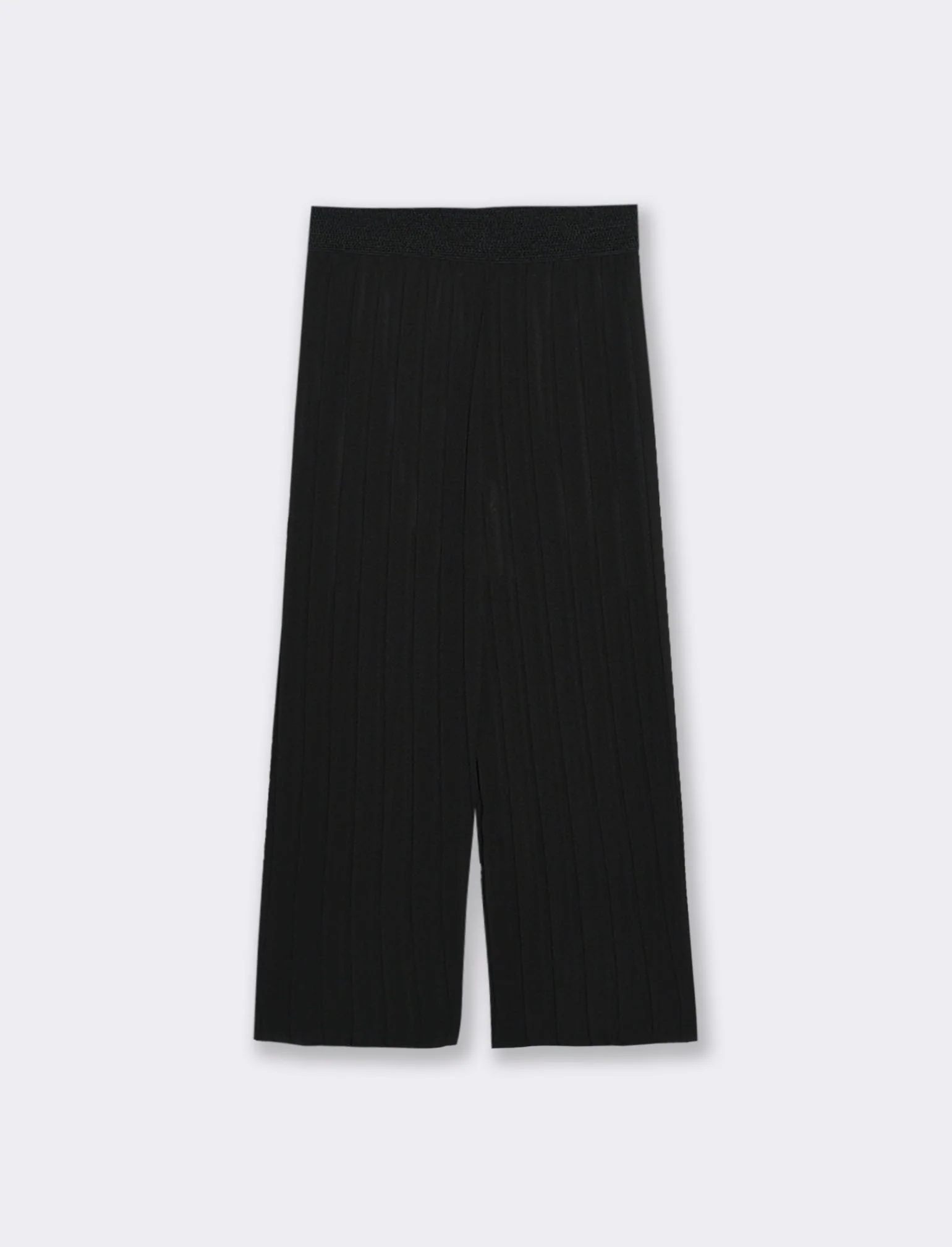 Pantaloni leggeri effetto plissé. - Nero - Image 2