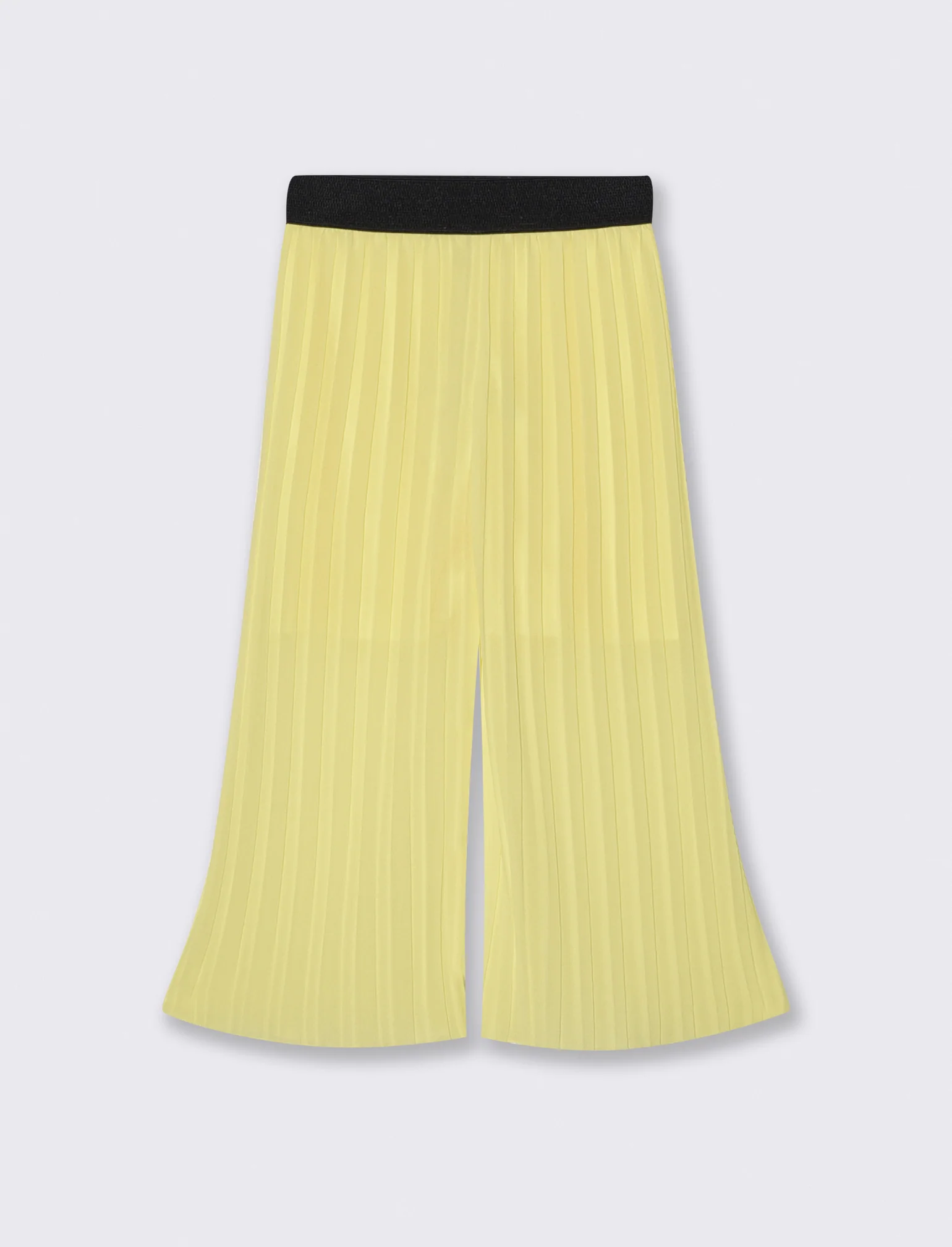 Pantaloni leggeri plissÃ¨ con elastico - Giallo