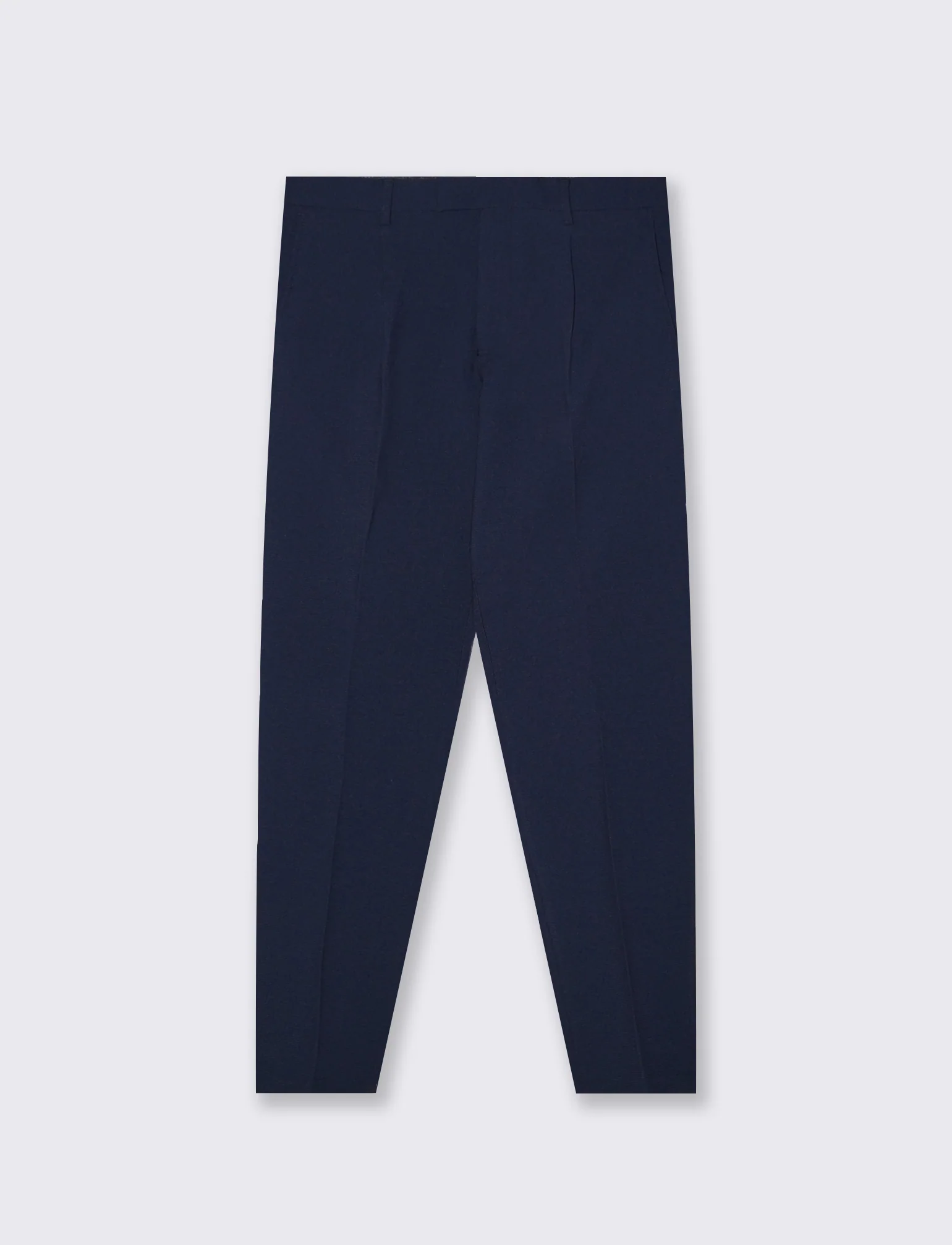 Pantaloni Micro Waffel Formali Fit - Blu - Image 2