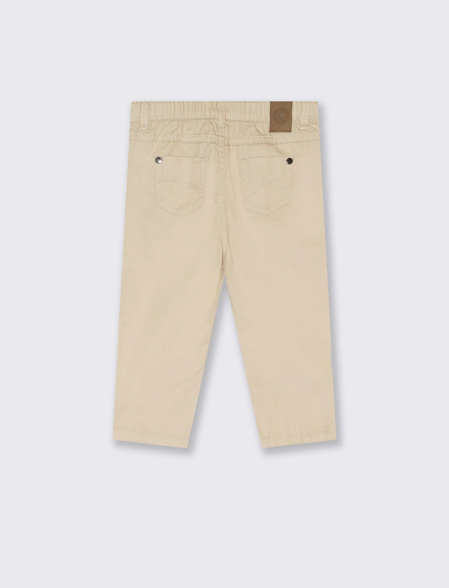 Pantaloni modello regular da neonato - Beige - Image 2