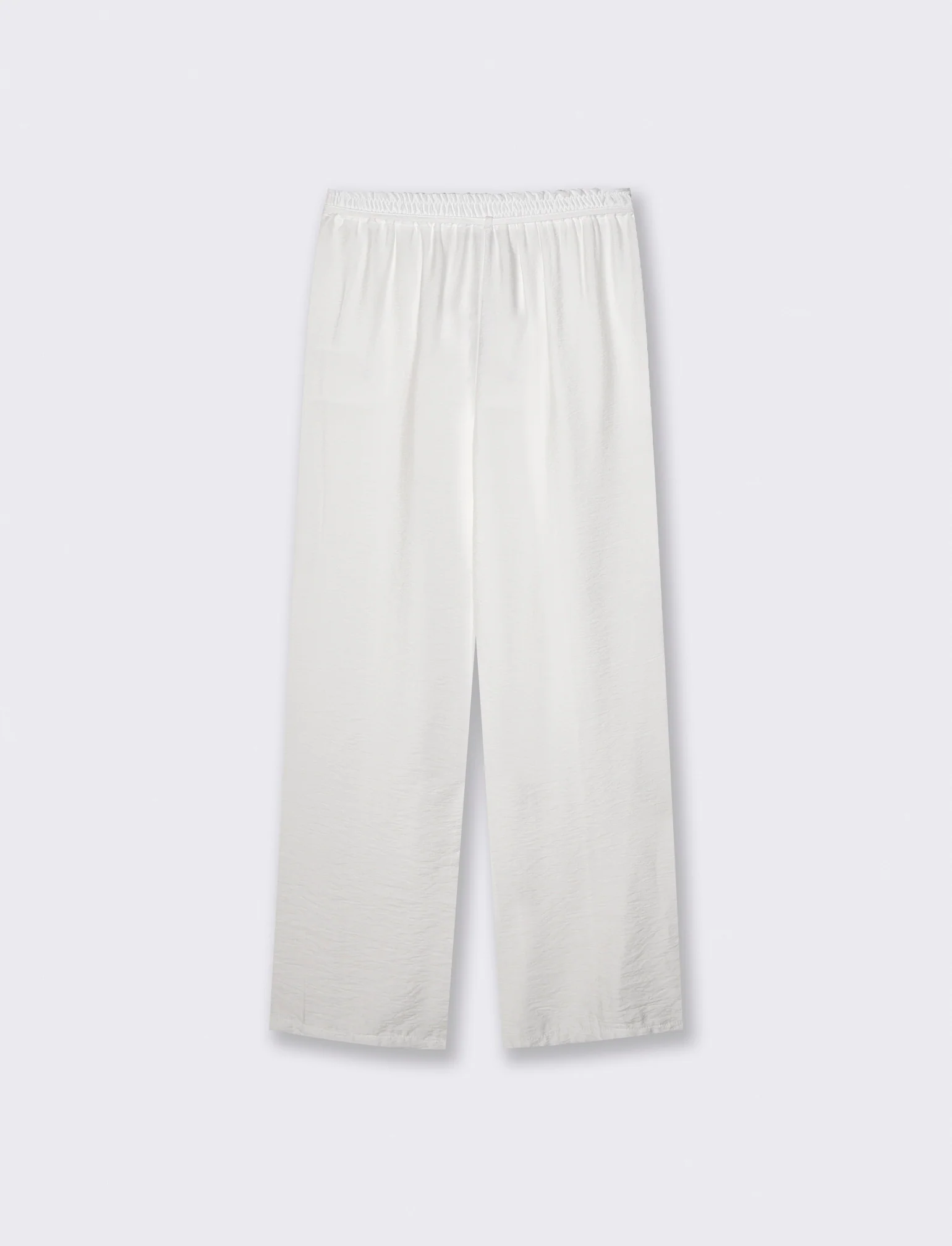Pantaloni morbidi con coulisse in vita - Bianco - Image 2