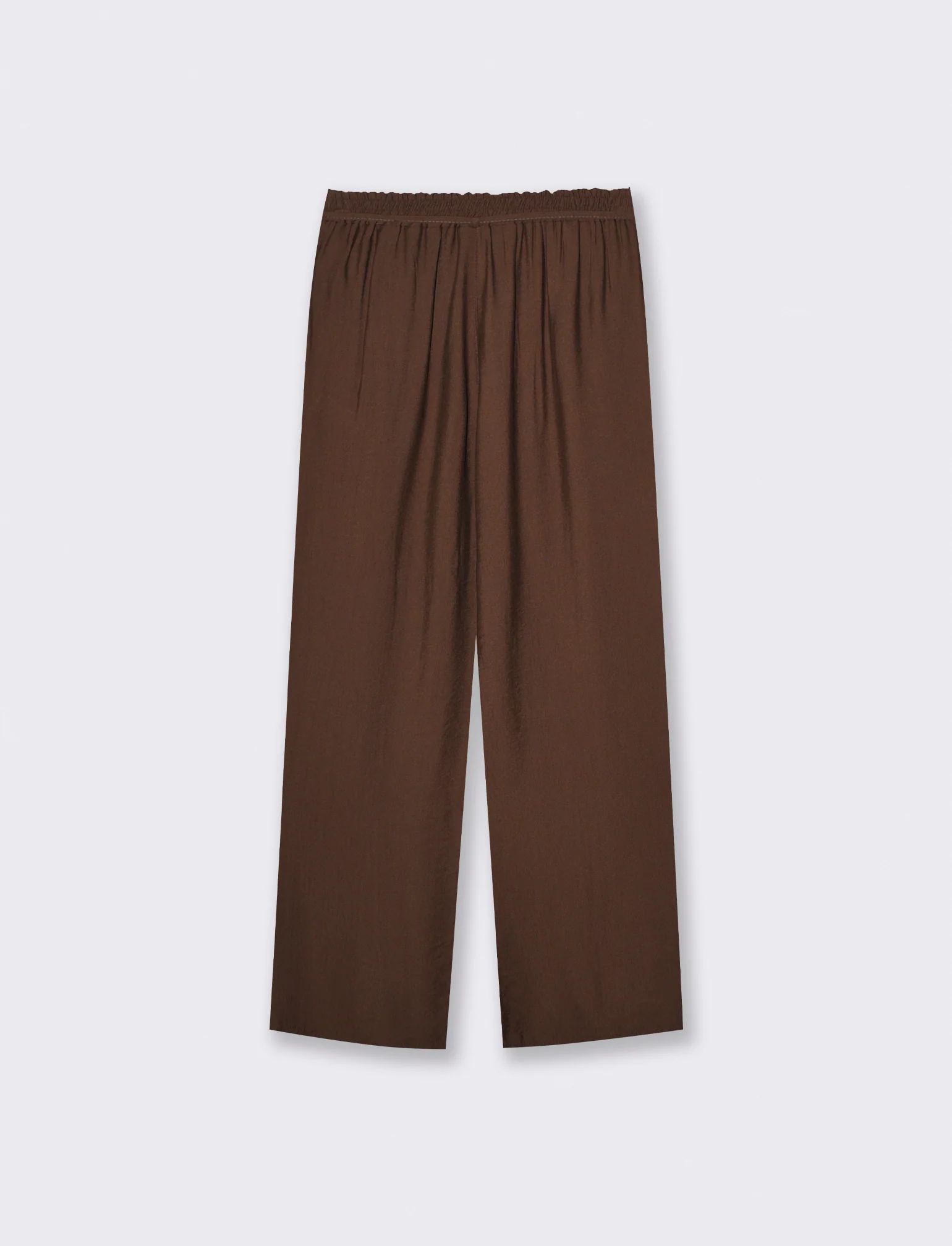 Pantaloni morbidi con coulisse in vita - Marrone tabacco - Image 2