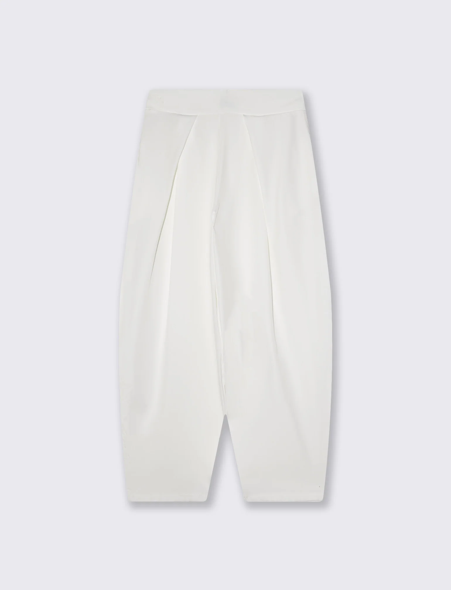 Pantaloni morbidi con fascia in vita - Bianco