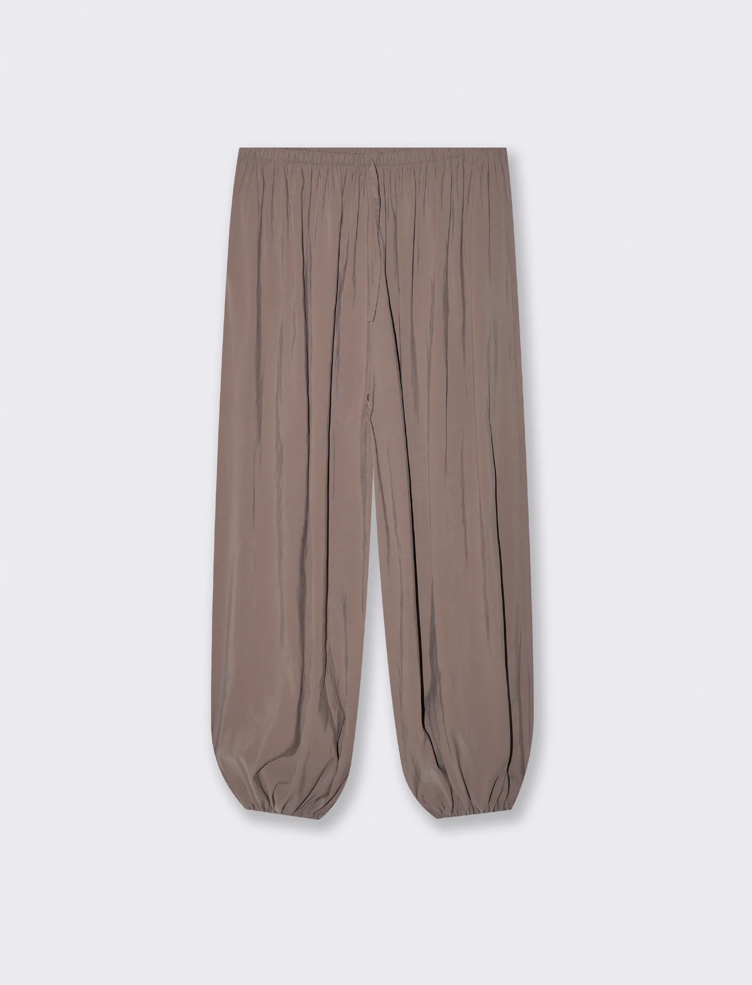 Pantaloni morbidi con laccio regolabile - Grigio fango