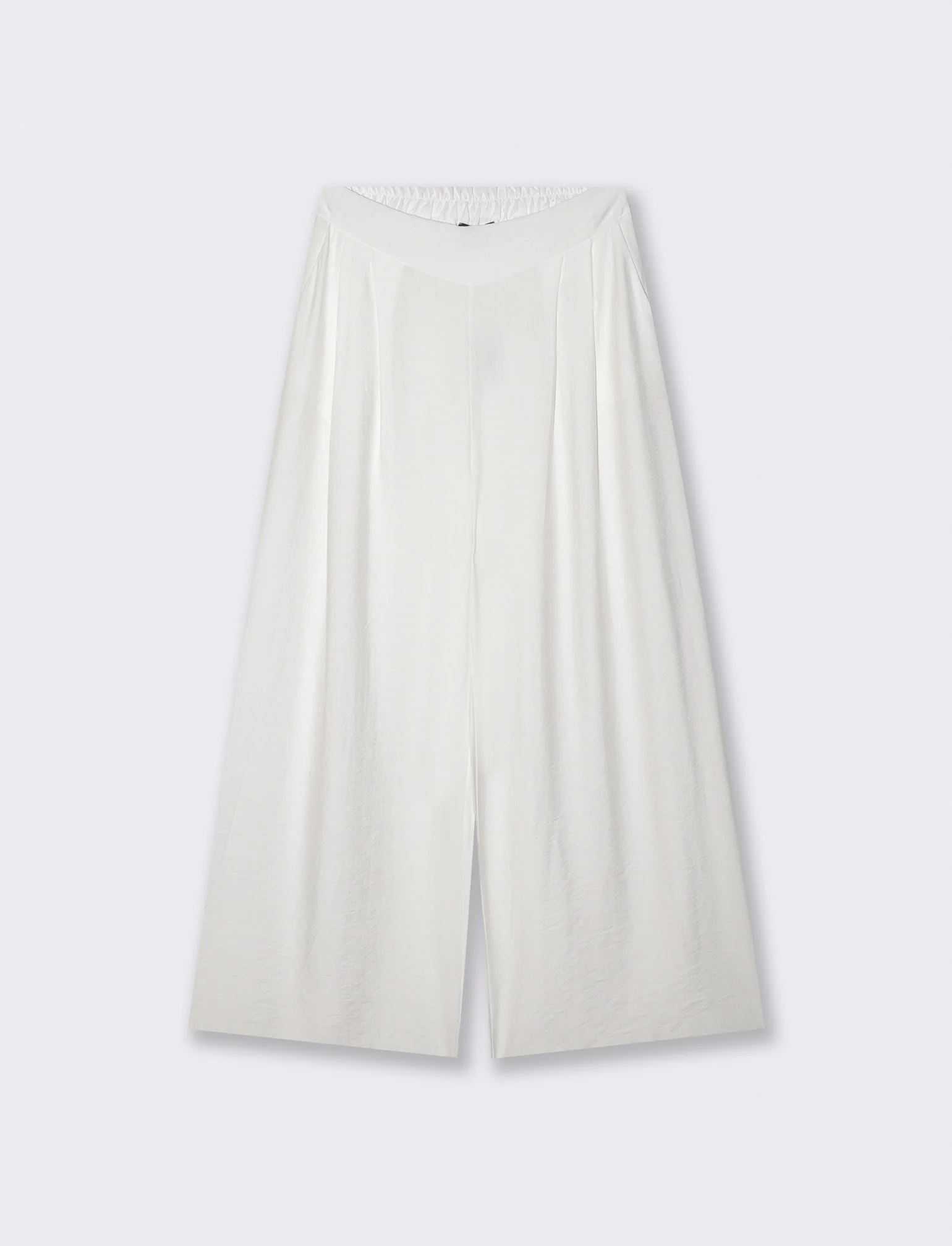 Pantaloni Morbidi con Vestibilità Ampia - Bianco latte