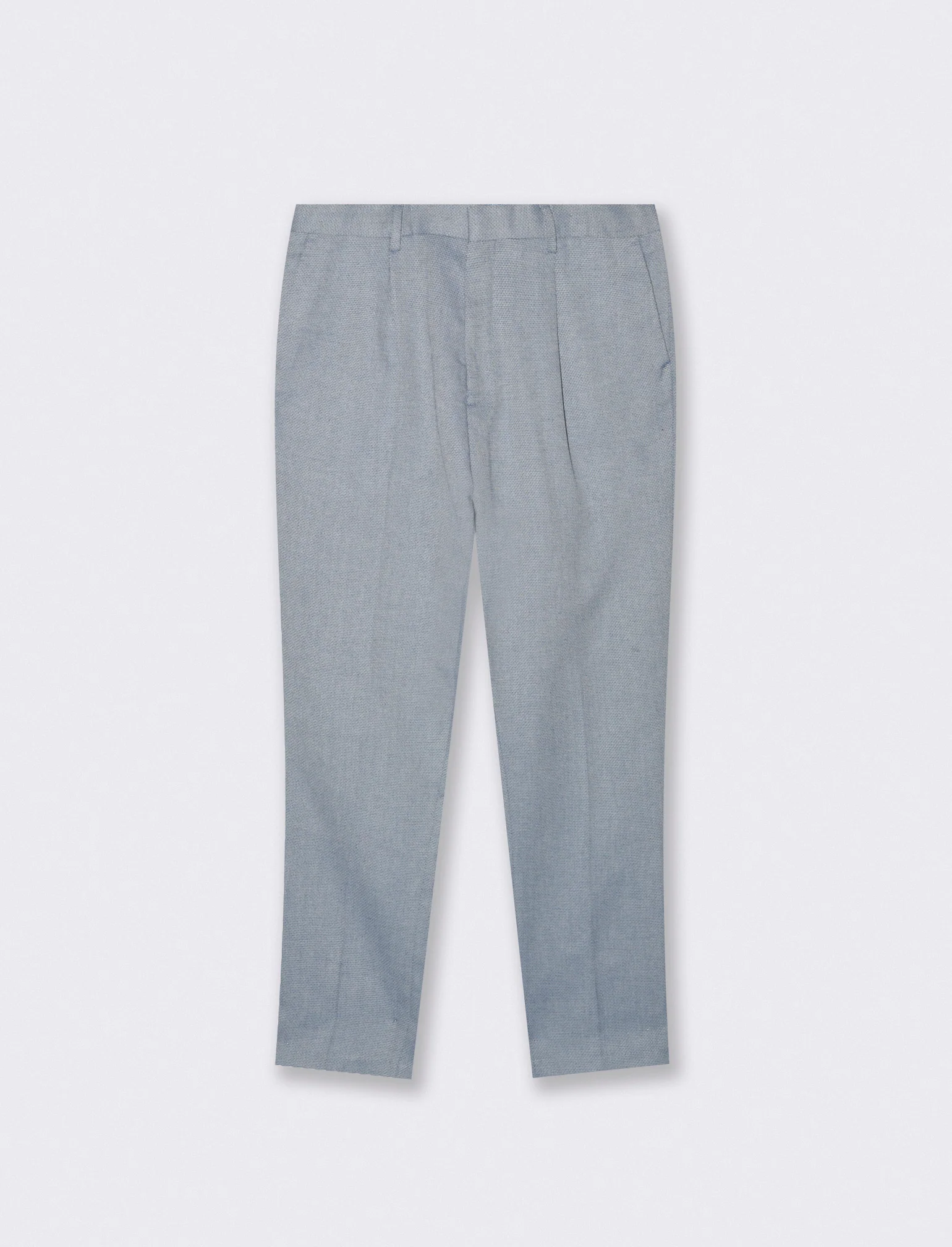 Pantaloni Oxford Formal Fit con Tasche - Celeste - Image 2