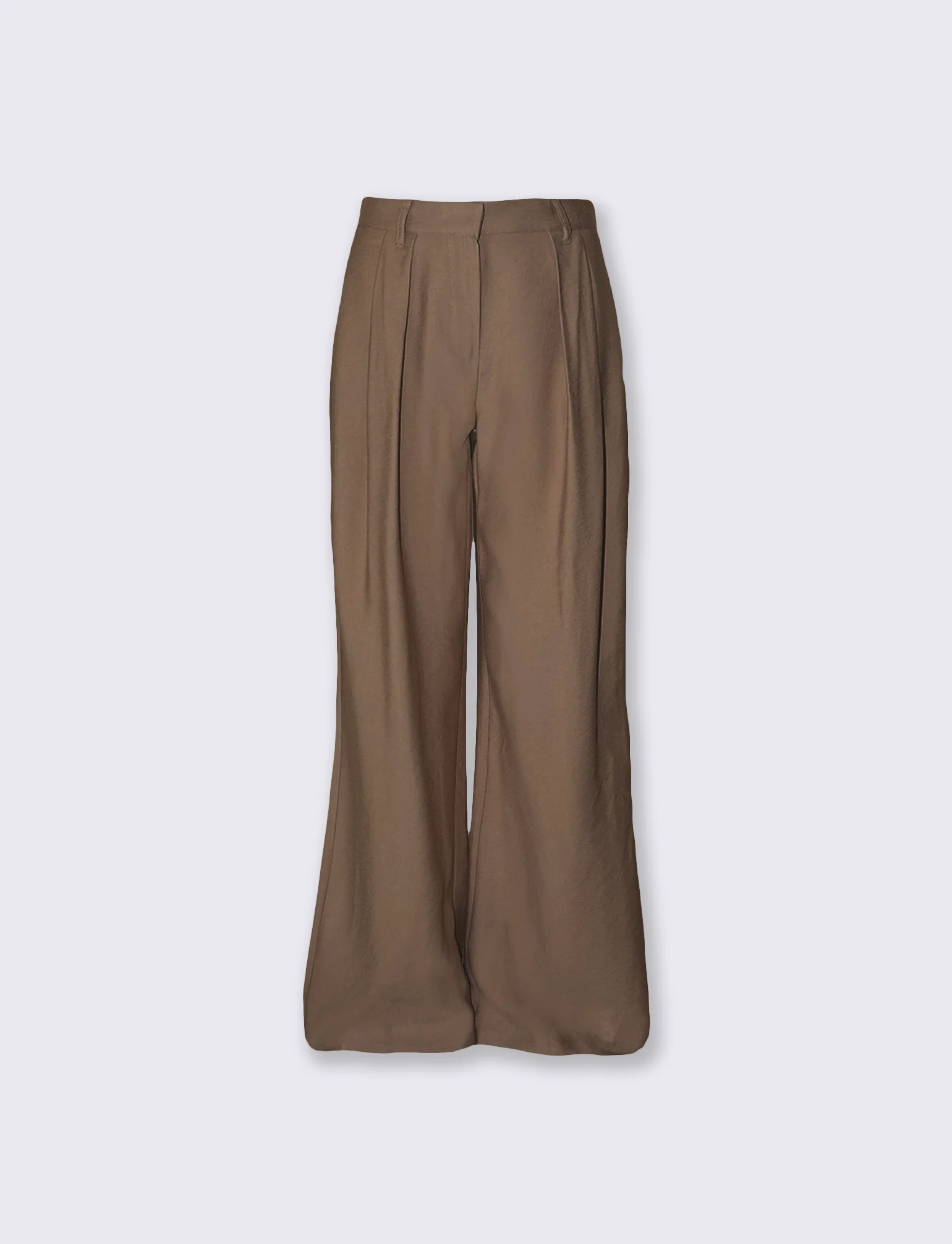 Pantaloni palazzo con pinches e tasche - Grigio fango - Image 4