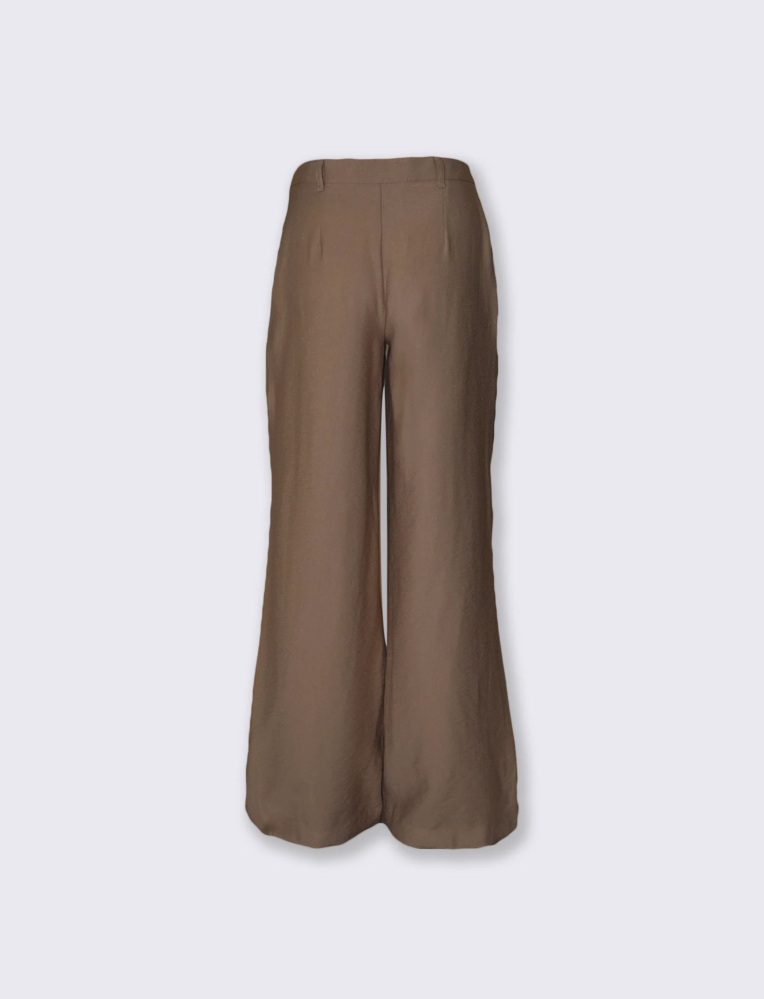 Pantaloni palazzo con pinches e tasche - Grigio fango - Image 5
