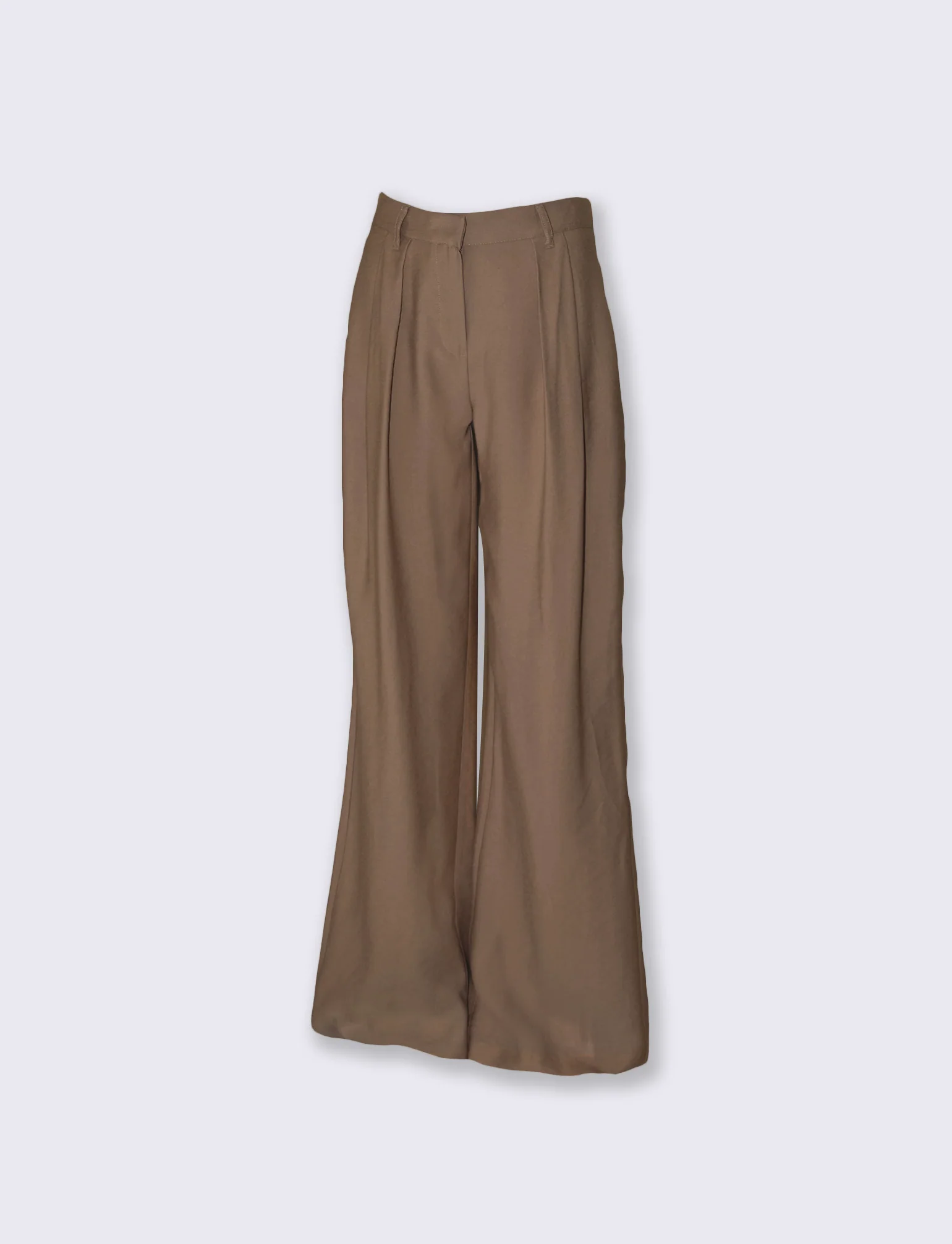 Pantaloni palazzo con pinches e tasche - Grigio fango - Image 6