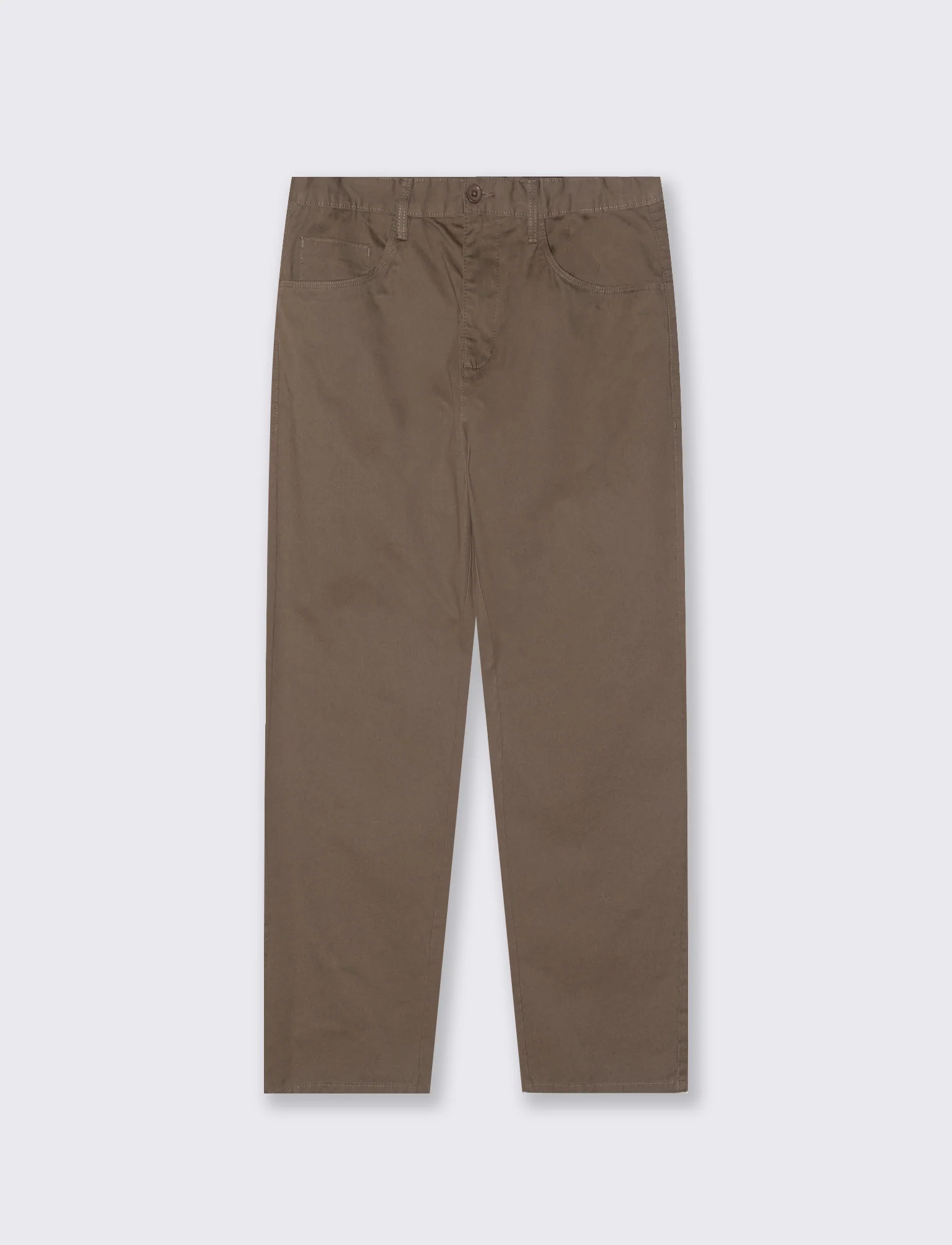 Pantaloni Regular Fit 5 Tasche Twill - Grigio fango