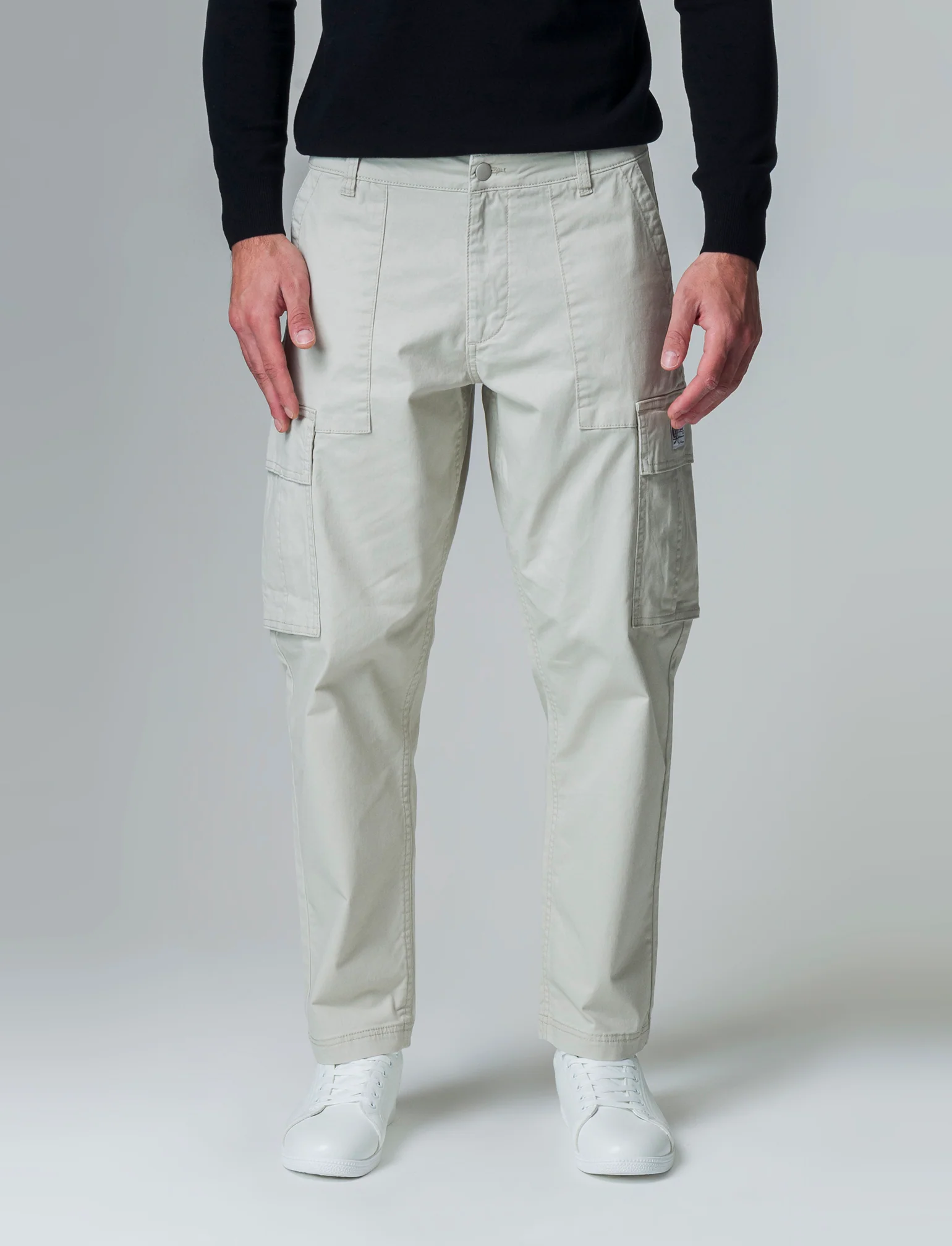 Pantaloni relaxed cargo fit da uomo - Grigio ghiaccio