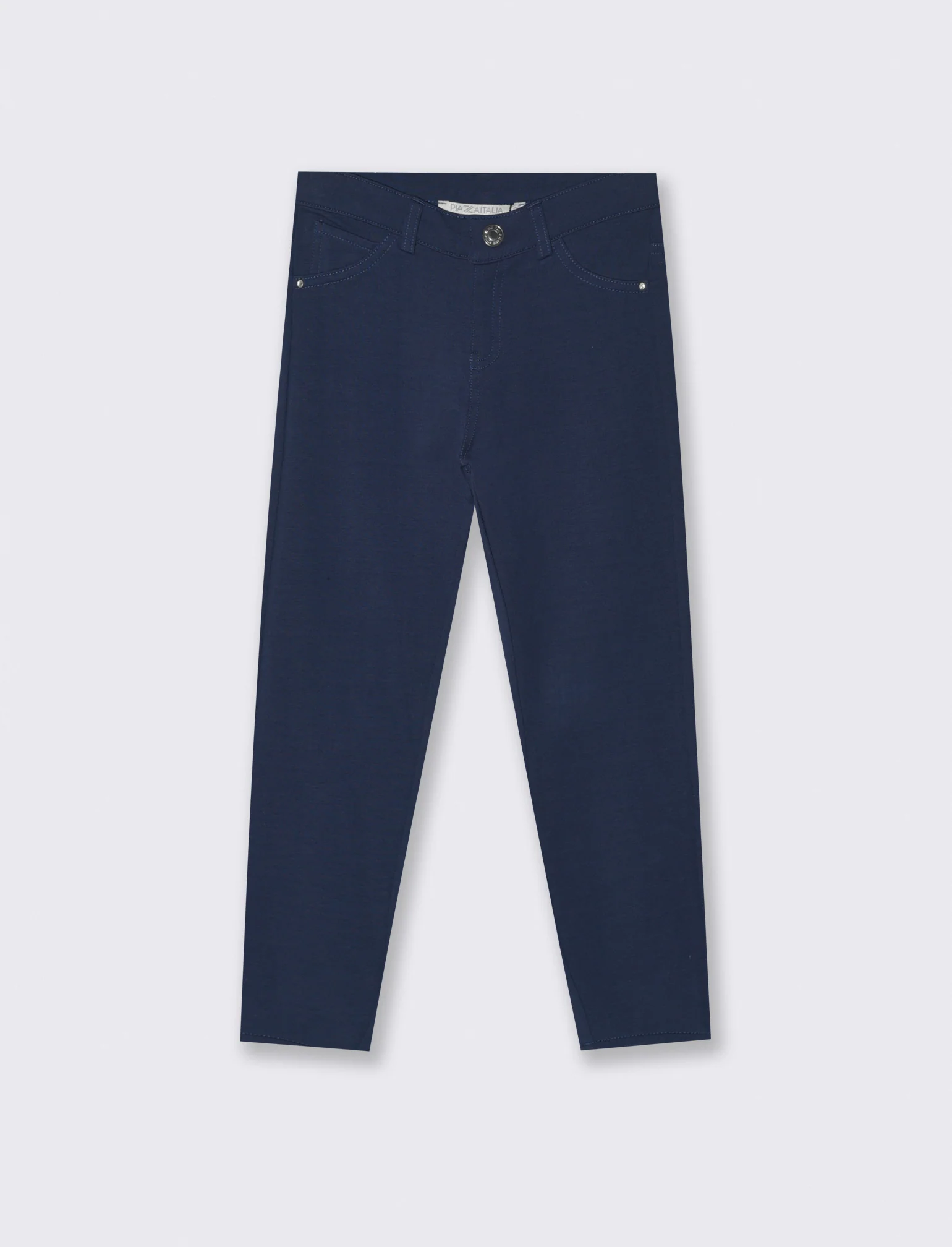 Pantaloni skinny in felpa. - Blu