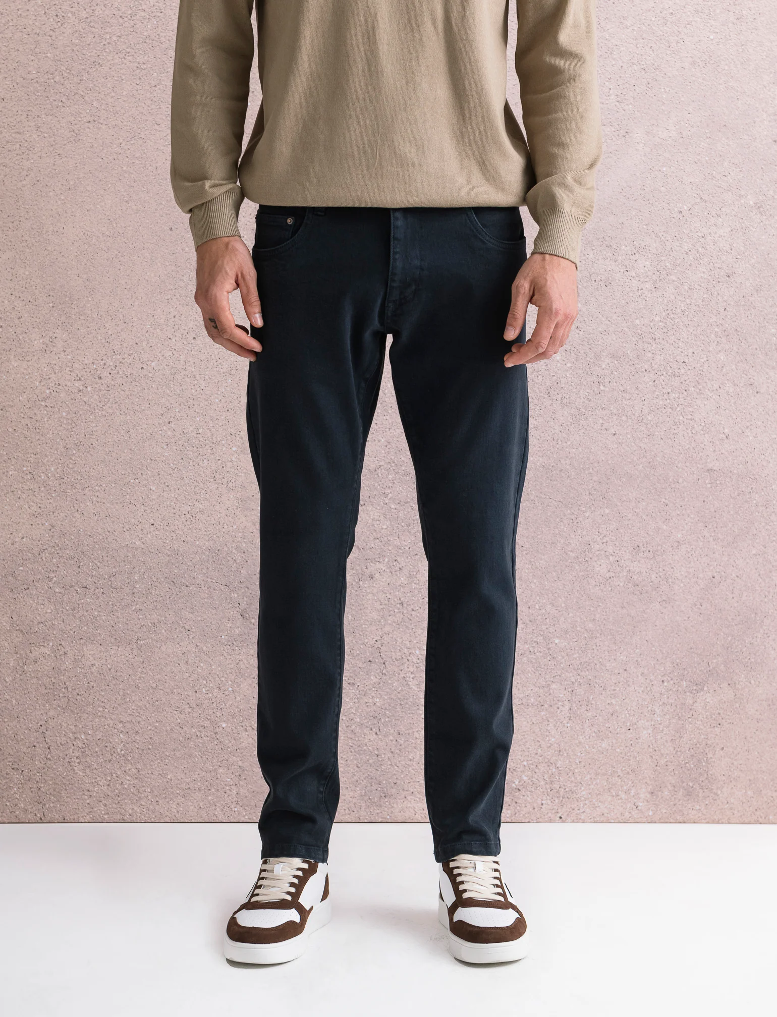 PANTALONI SLAVATI 5 TASCHE SLIM FIT - Blu - Image 4