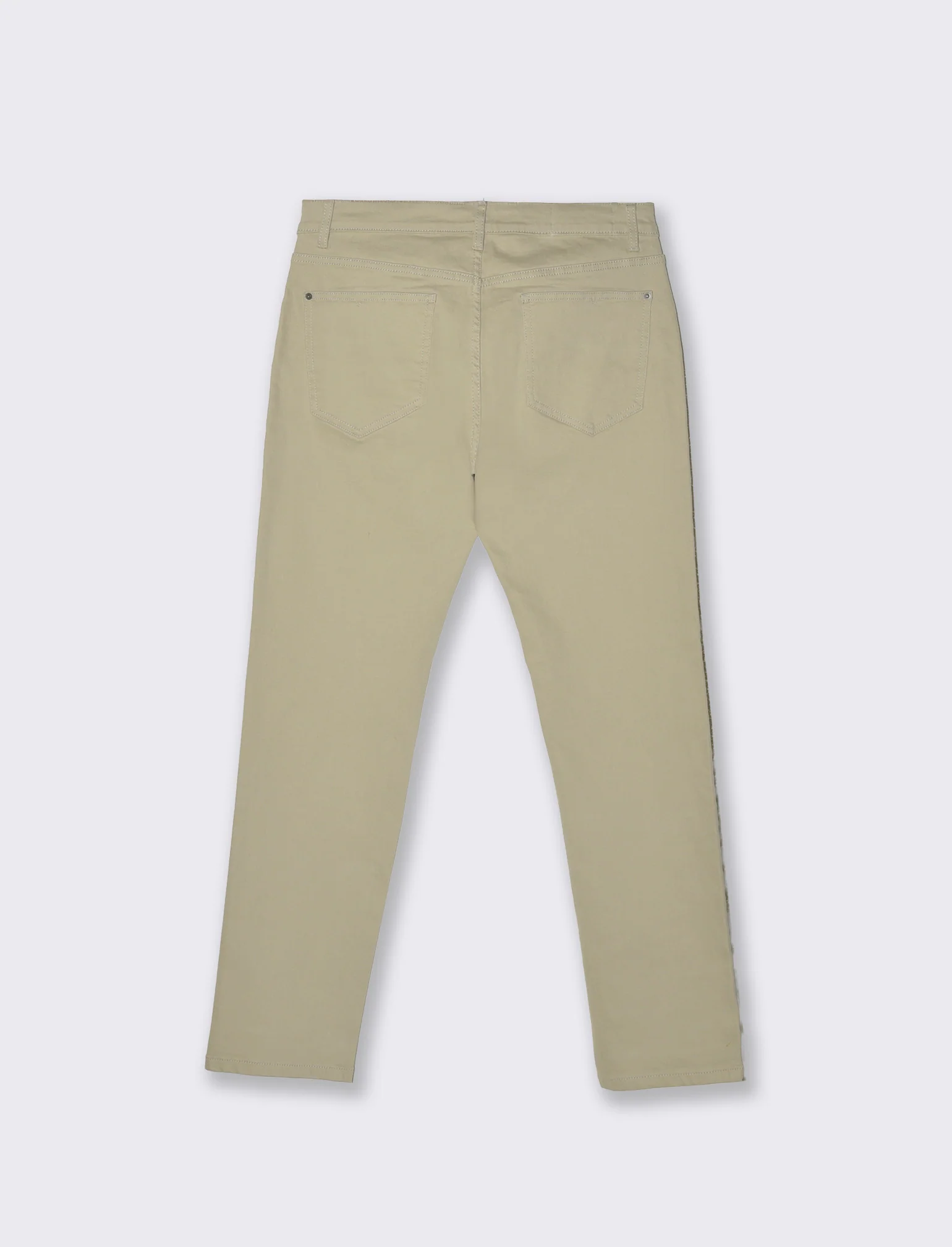 Pantaloni Slim Fit 5 Tasche Effetto Slavato - Grigio stone - Image 2