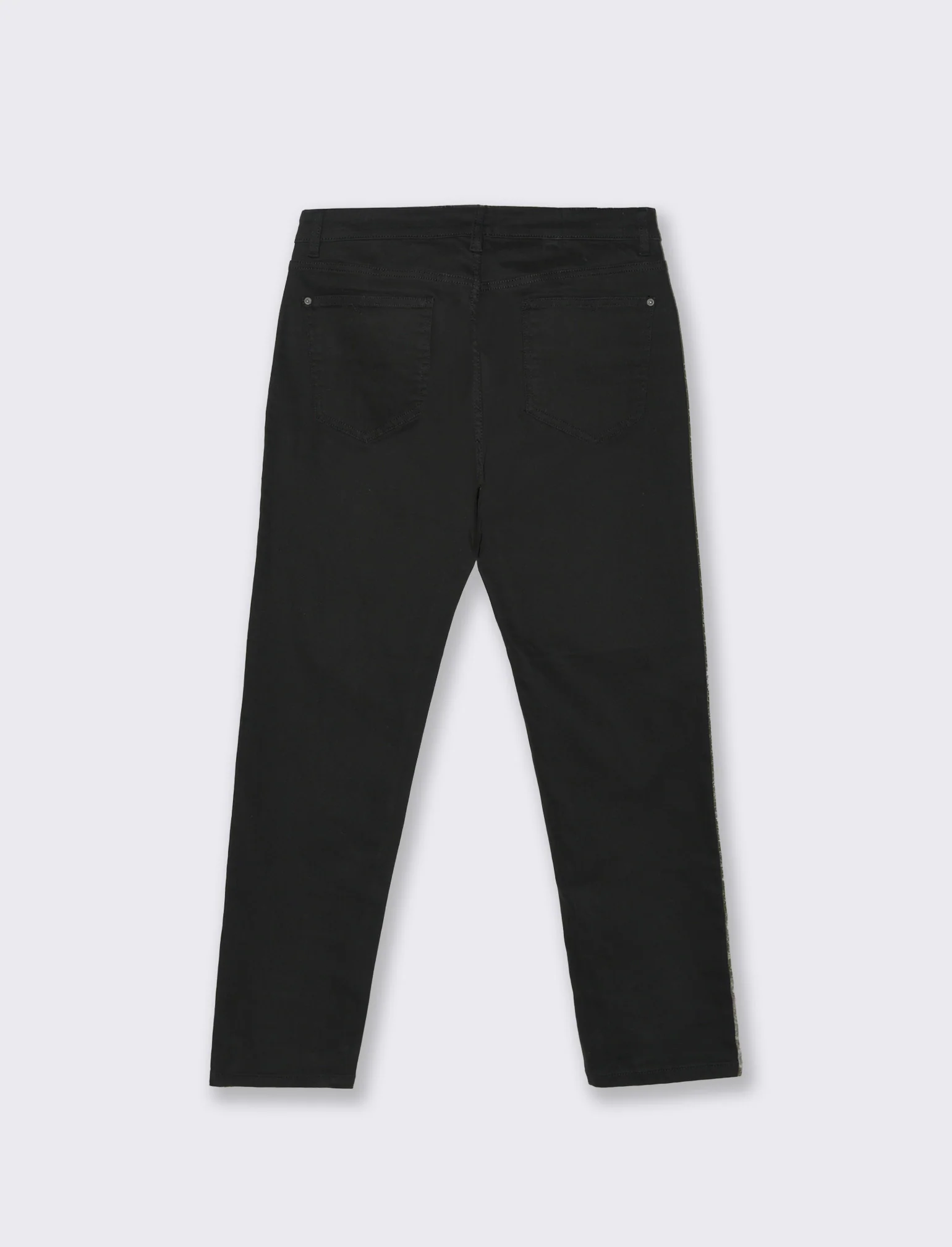 Pantaloni Slim Fit 5 Tasche Effetto Slavato - Nero - Image 2