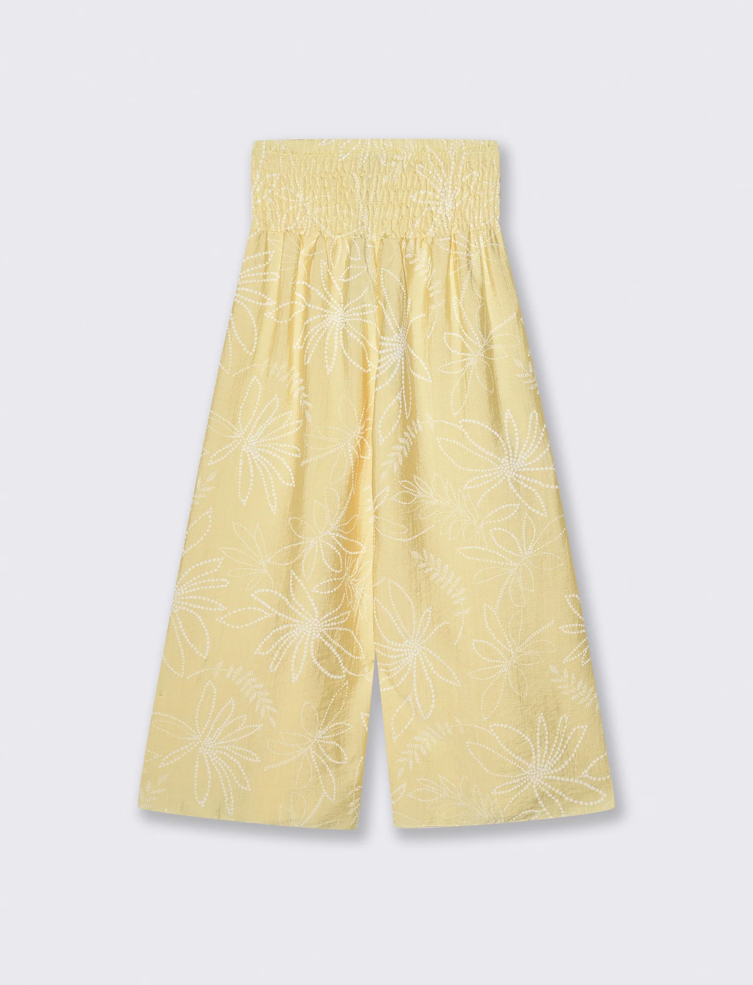 Pantaloni stampati con fascia elastica - Giallo