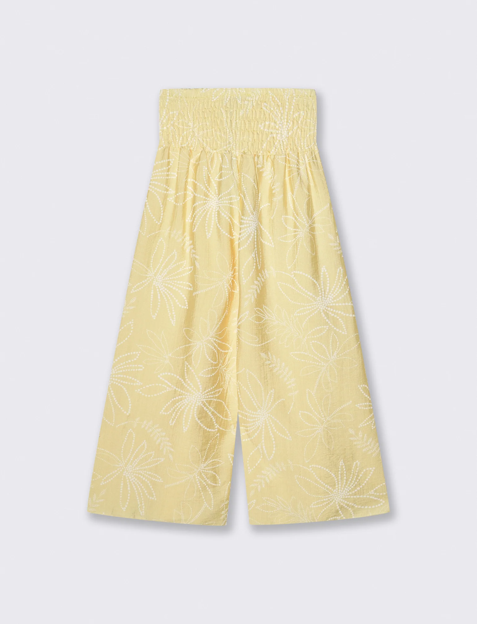 Pantaloni stampati con fascia elastica - Giallo - Image 2