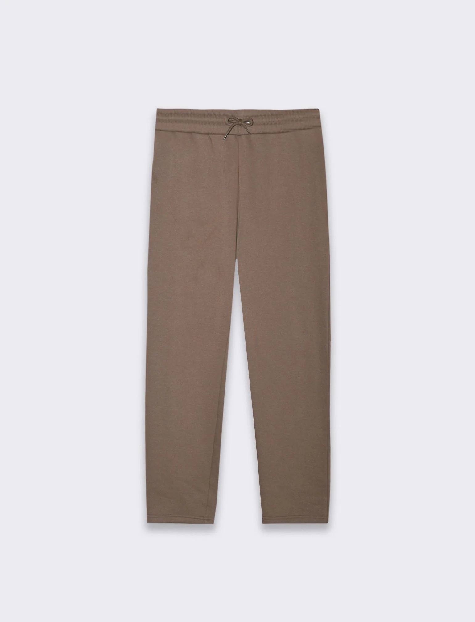 Pantaloni straight in felpa con vita jogger da uomo - Grigio fango - Image 4