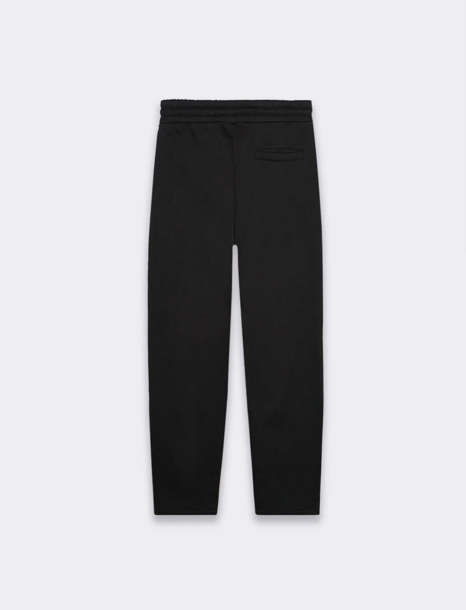 Pantaloni straight in felpa con vita jogger da uomo - Nero - Image 2