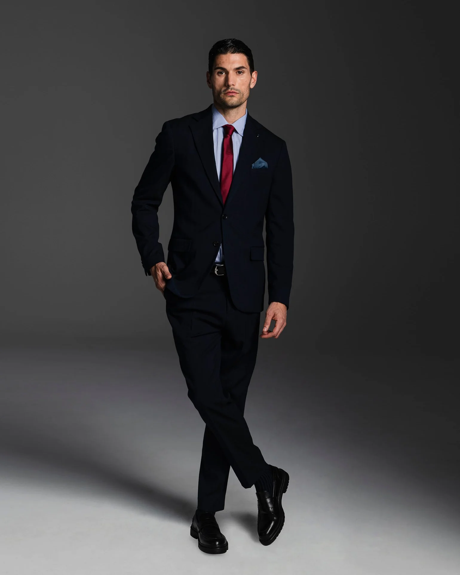 PANTALONI STRUTTURATI DA COMPLETO FORMAL FIT: - Blu - Image 3