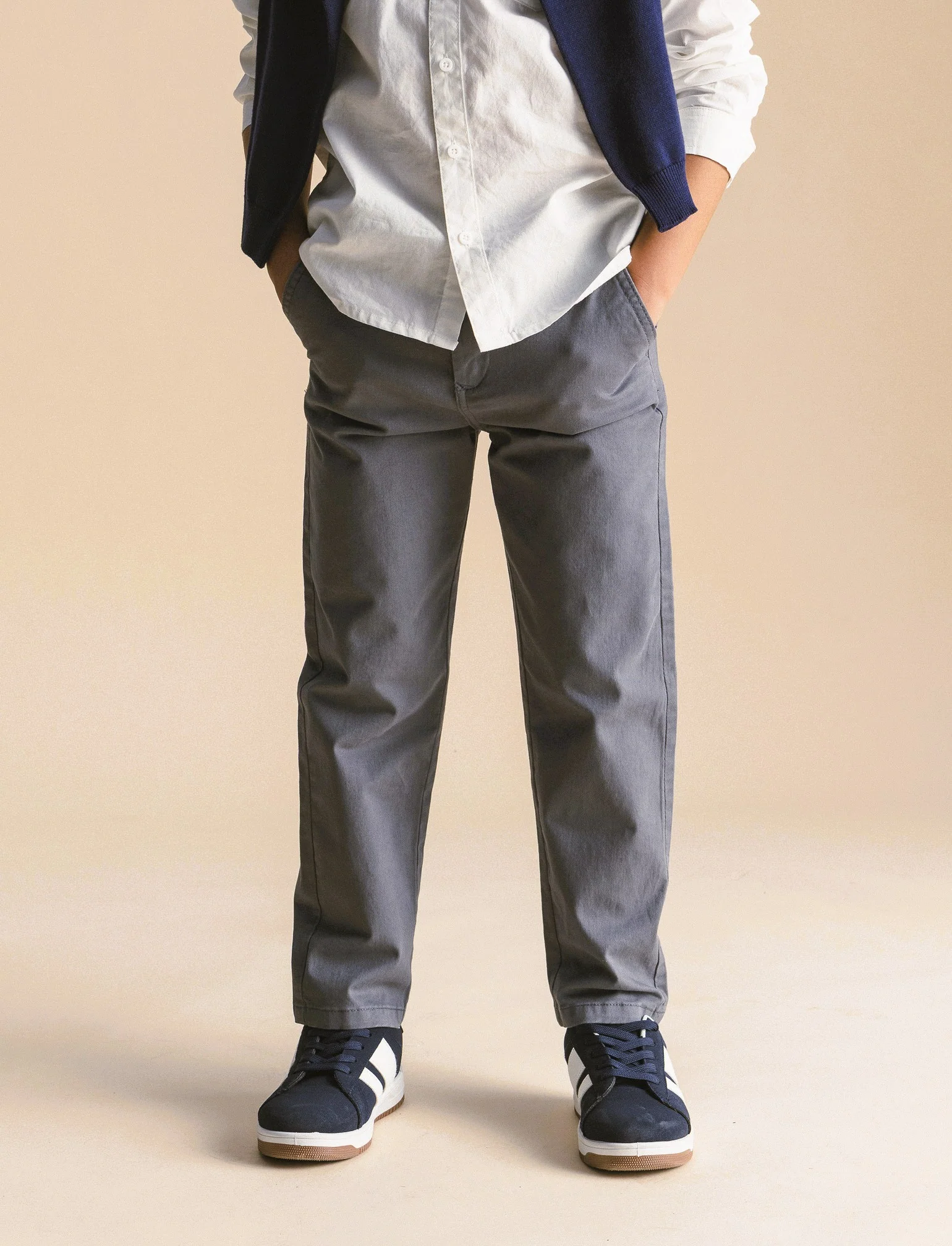 PANTALONI TASCA DRITTA - Grigio - Image 2