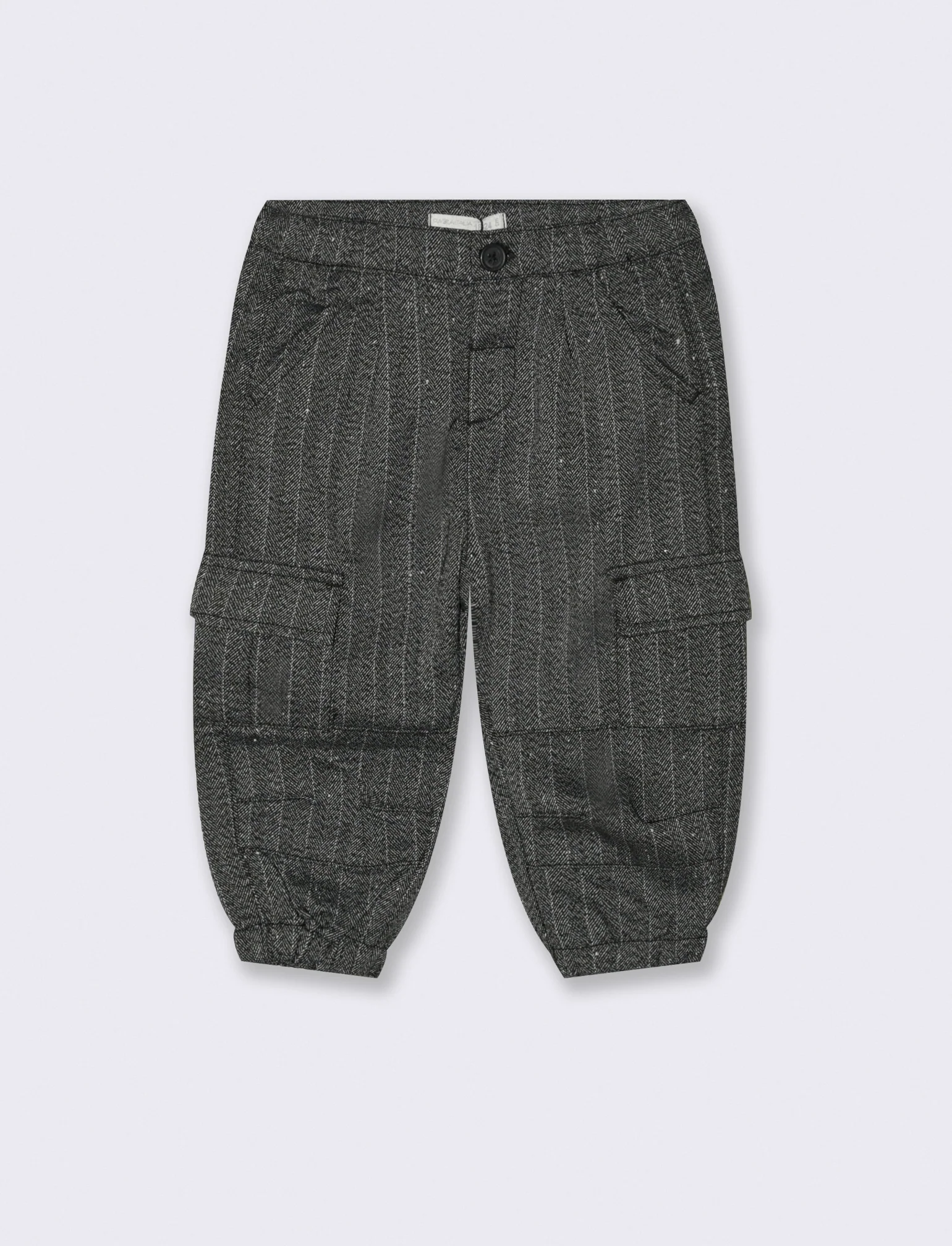 Pantaloni tessuto pesante con tasconi - Grigio
