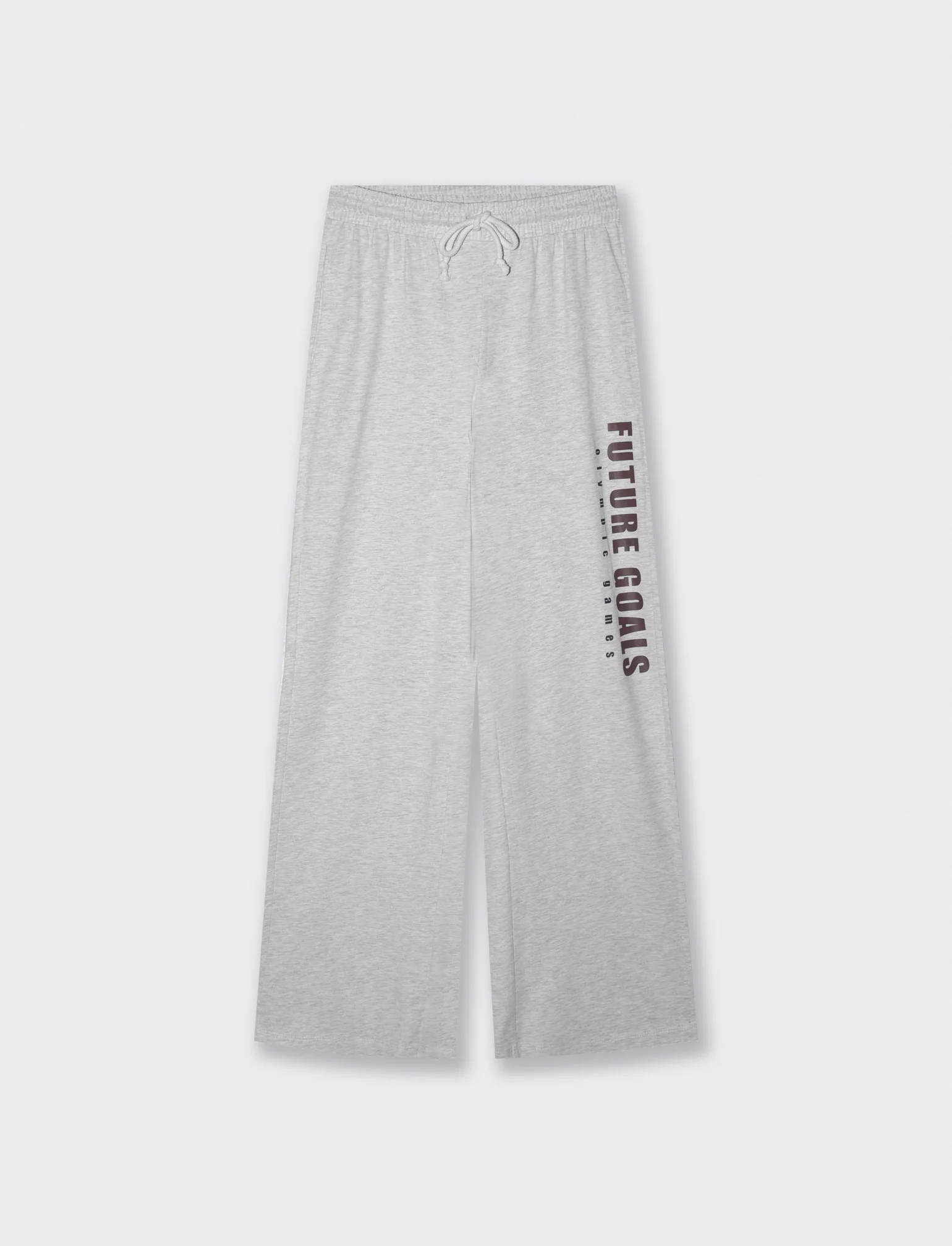 Pantaloni tuta dritti - Grigio mel.