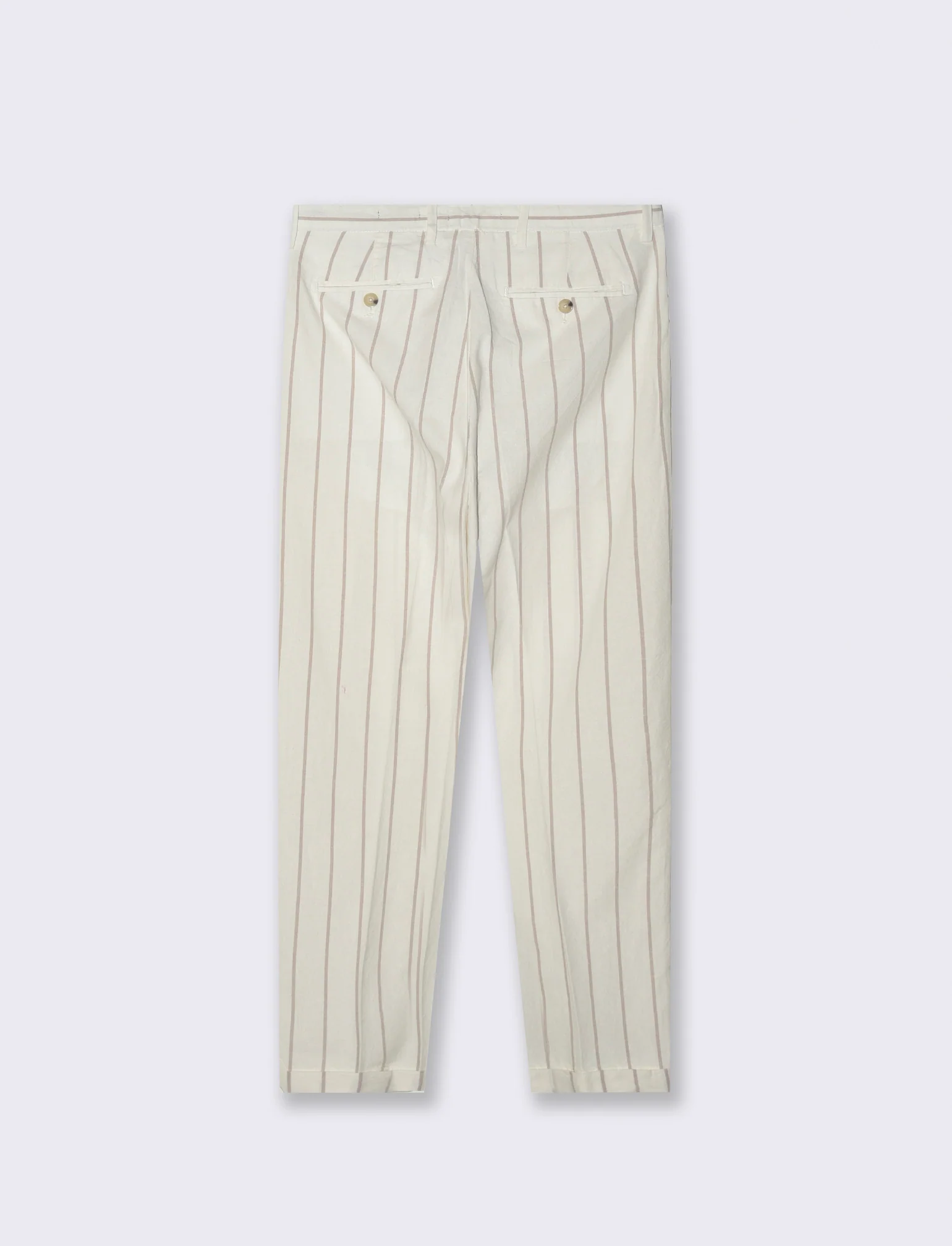 Pantaloni vita jogger misto lino da uomo - Bianco - Image 5