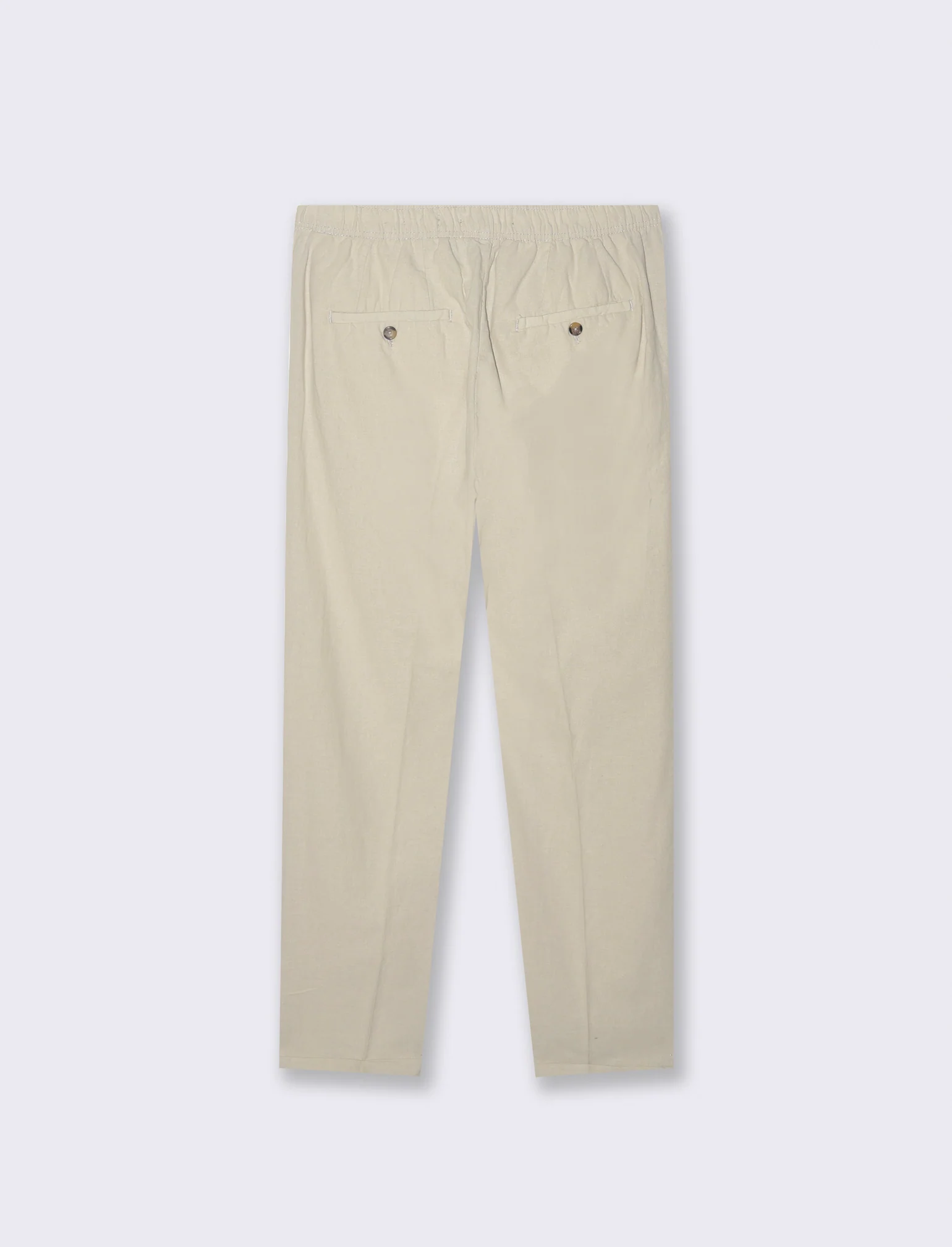 Pantaloni vita jogger misto lino da uomo - Grigio ghiaccio - Image 2