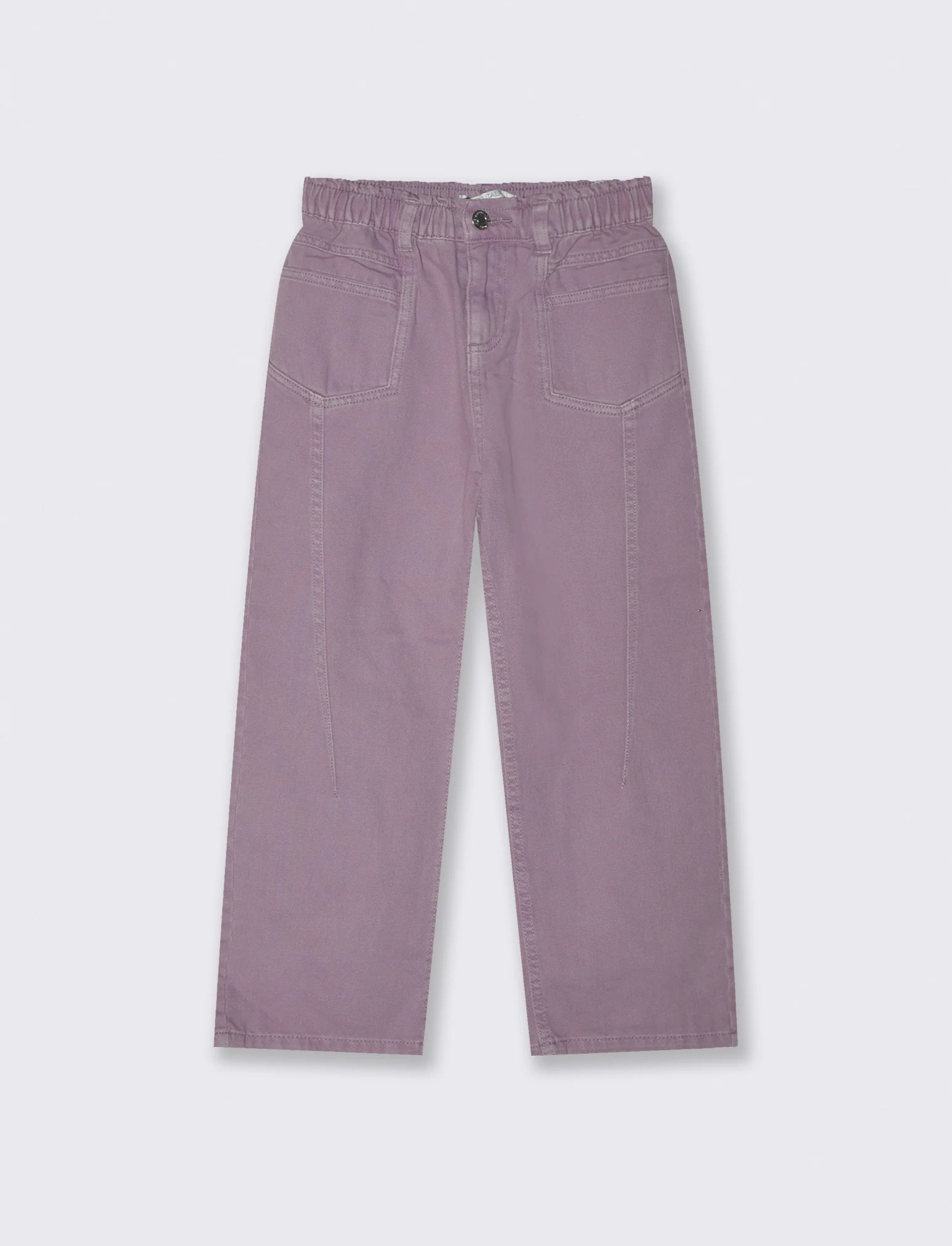 Pantaloni wide in cotone con tasche - Rosa