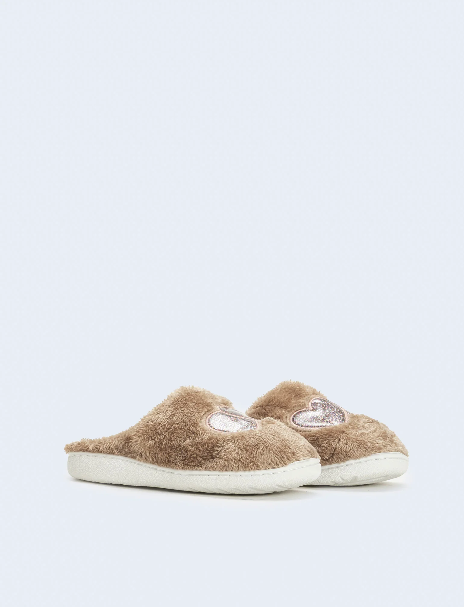 Pantofola con cuori da donna - Grigio tortora - Image 3