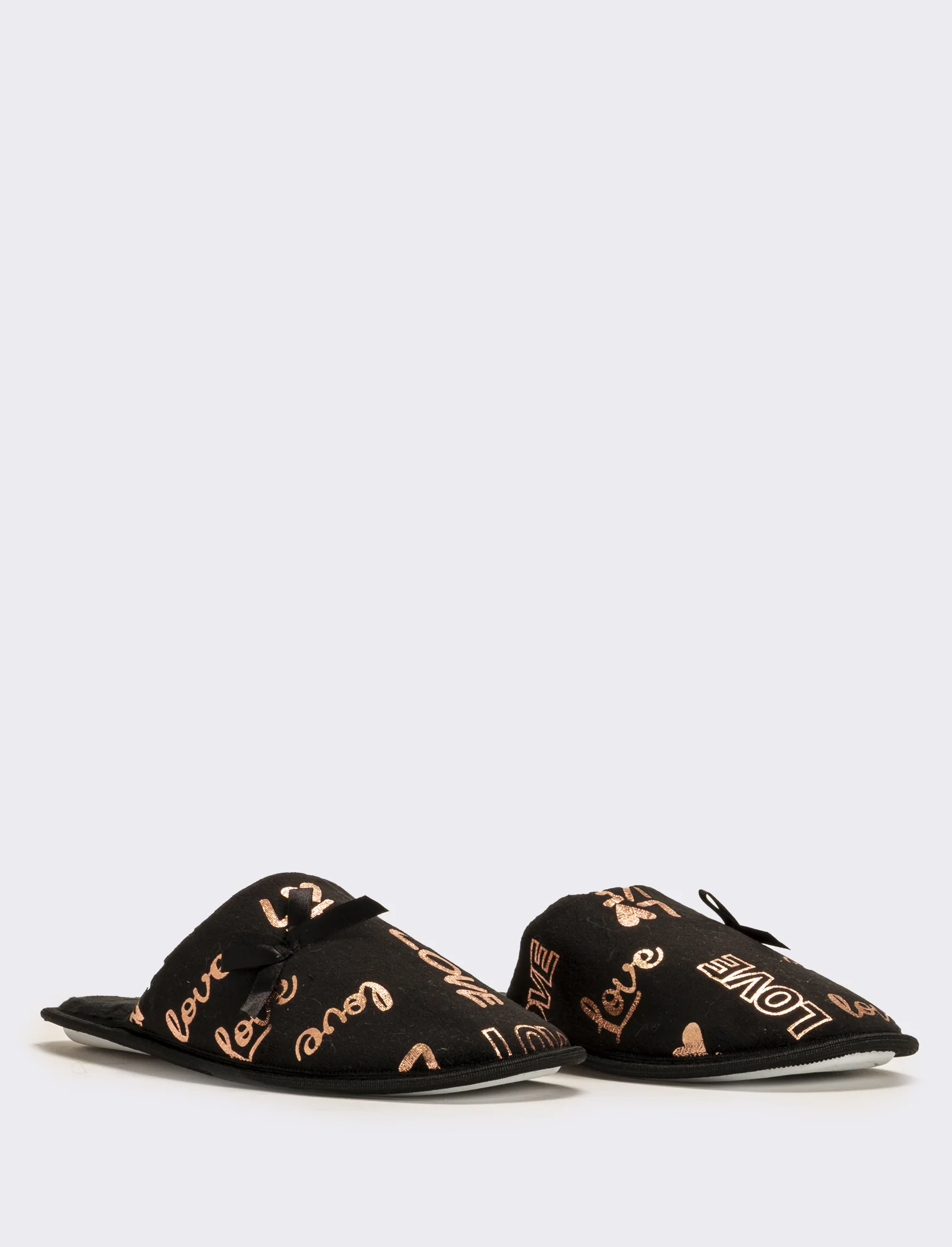 Pantofola con scritta love da donna - Nero - Image 2