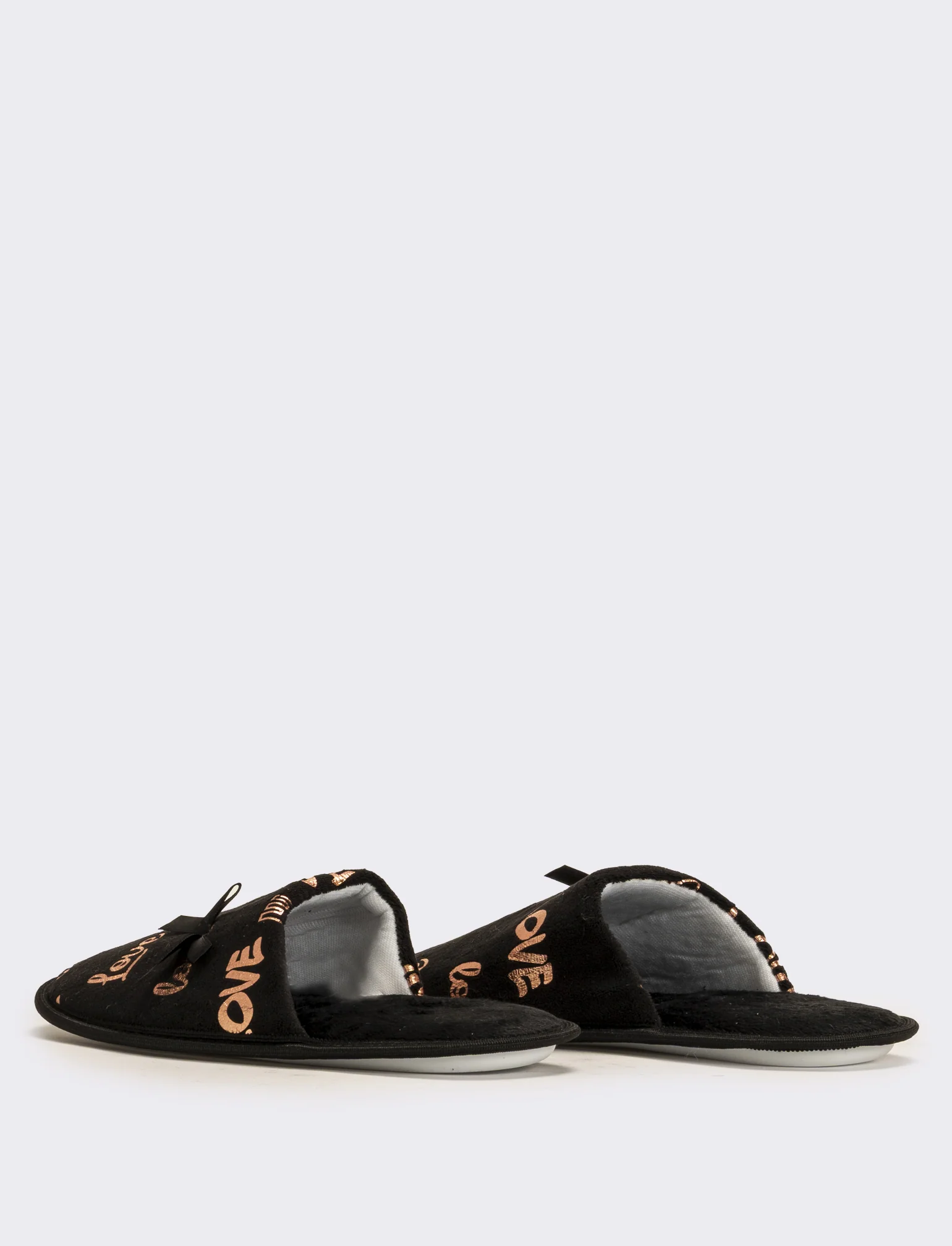Pantofola con scritta love da donna - Nero - Image 3