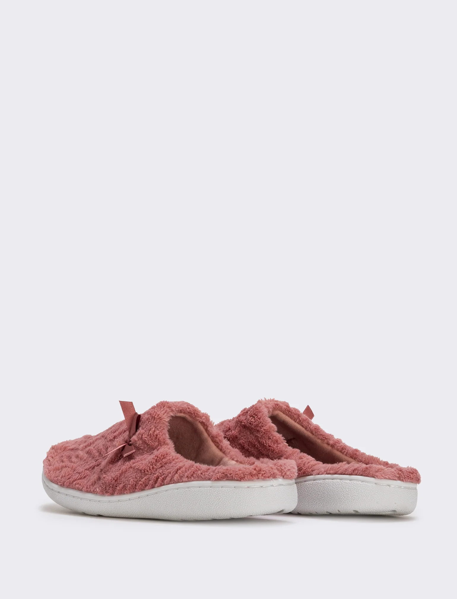 Pantofola da donna con fiocco laterale - Rosa - Image 2