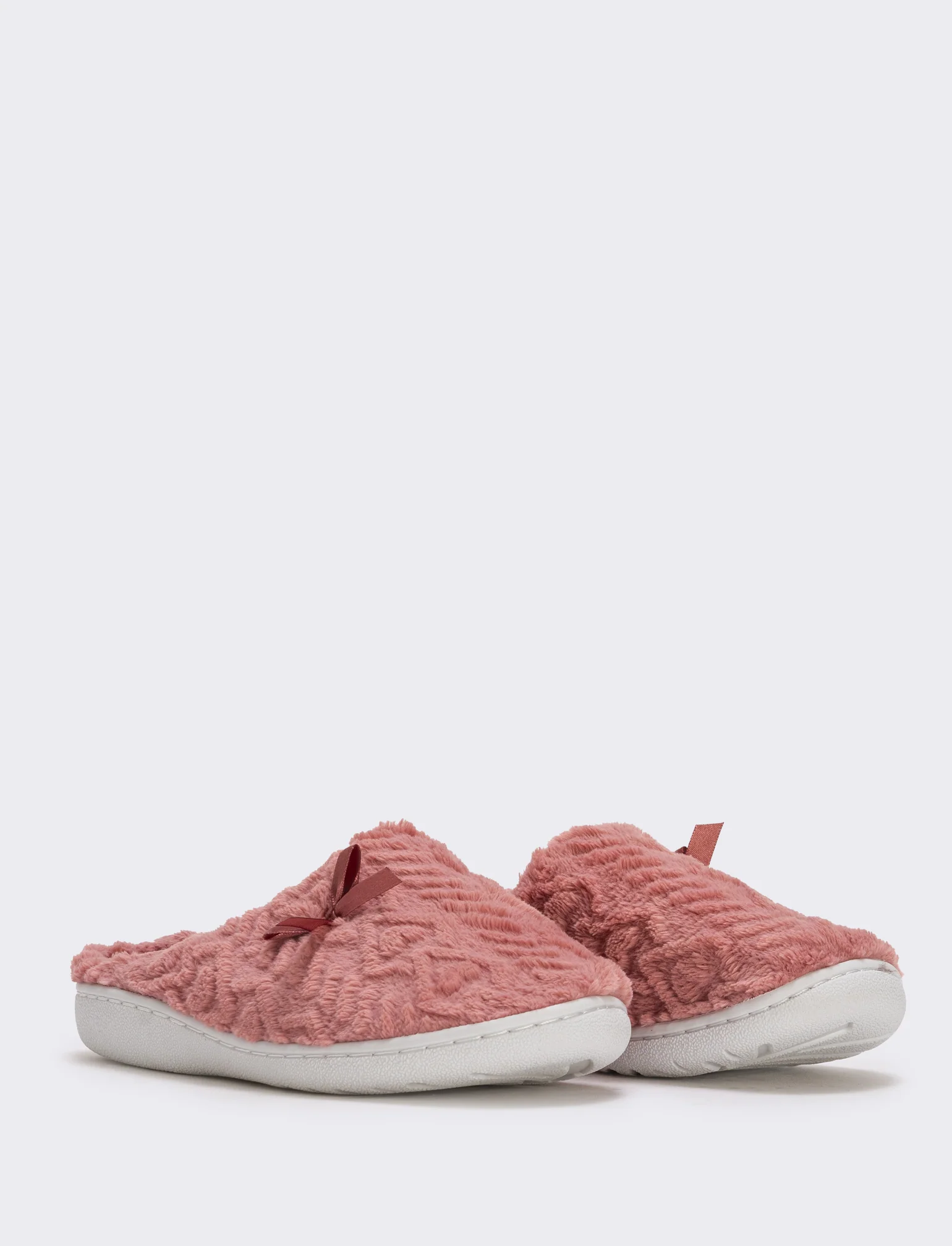 Pantofola da donna con fiocco laterale - Rosa - Image 3