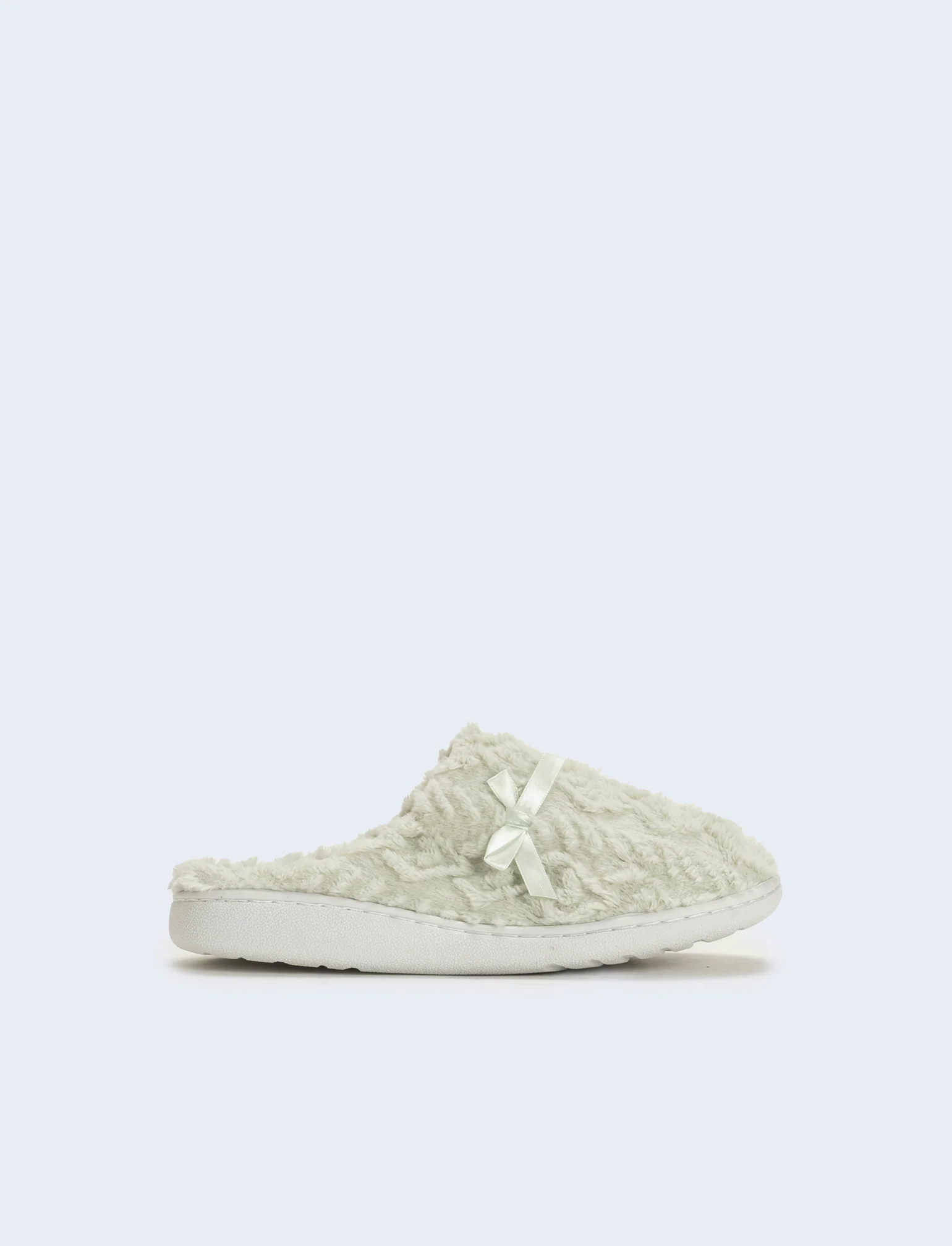 Pantofola da donna con fiocco laterale - Turchese