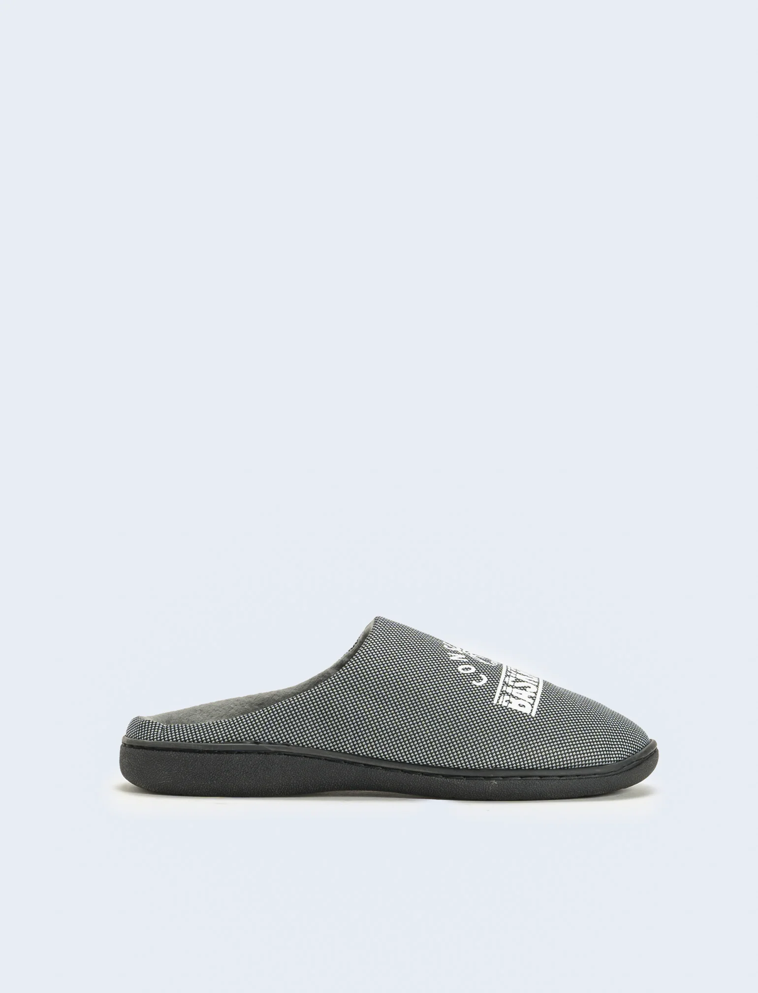 Pantofola da uomo con stampa - Grigio