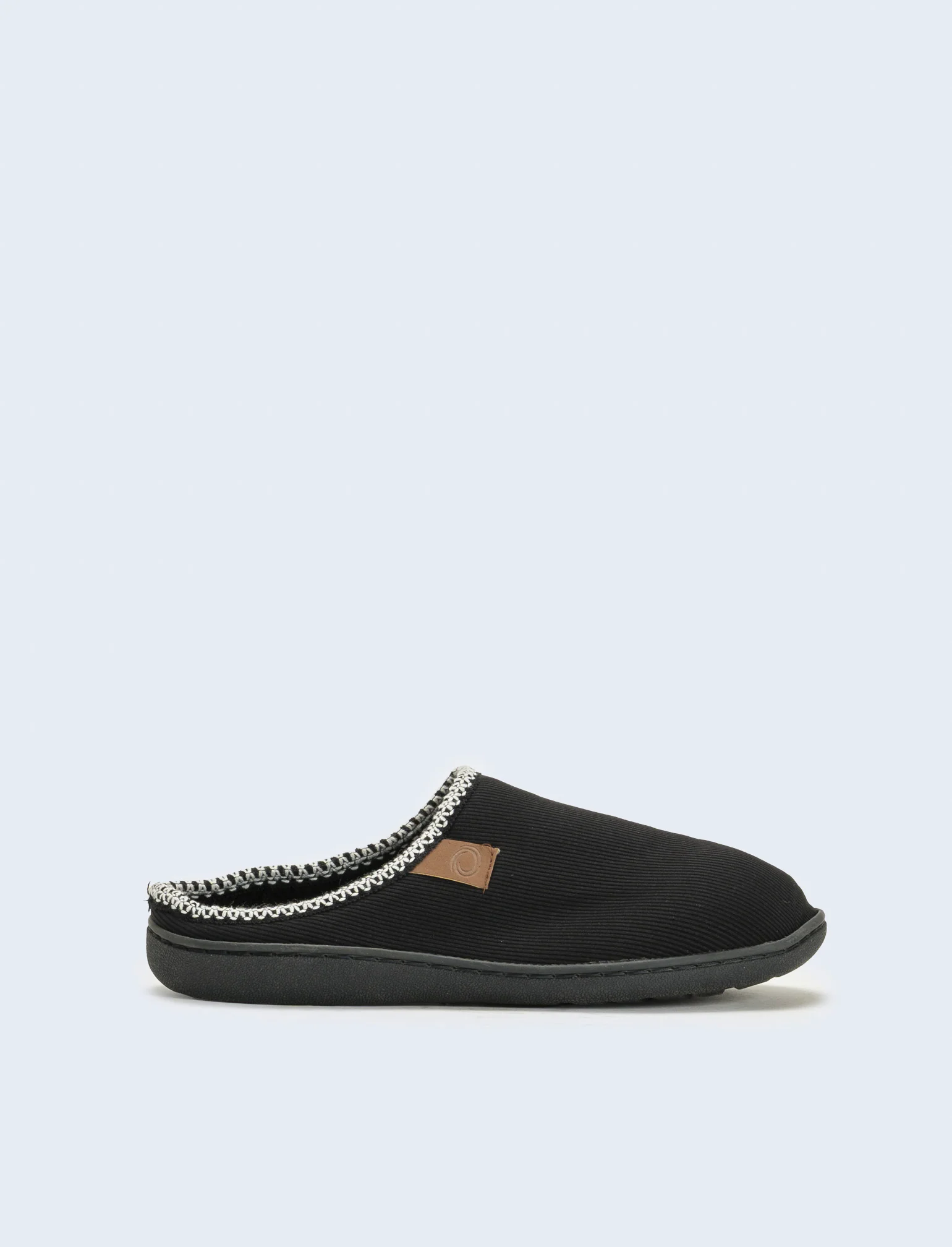 Pantofola da uomo con suola alta - Nero